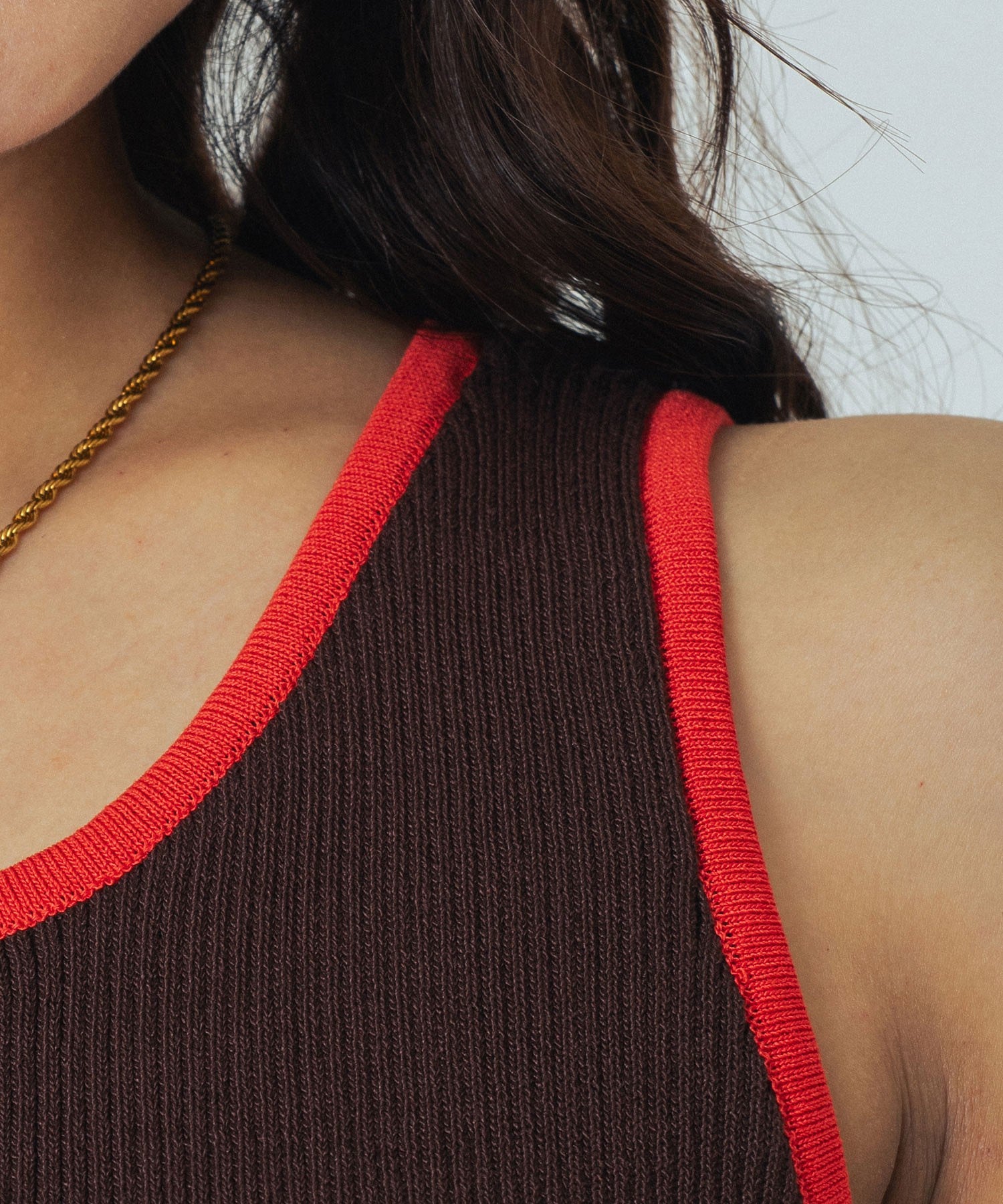 KNITTED RIB TANK TOP