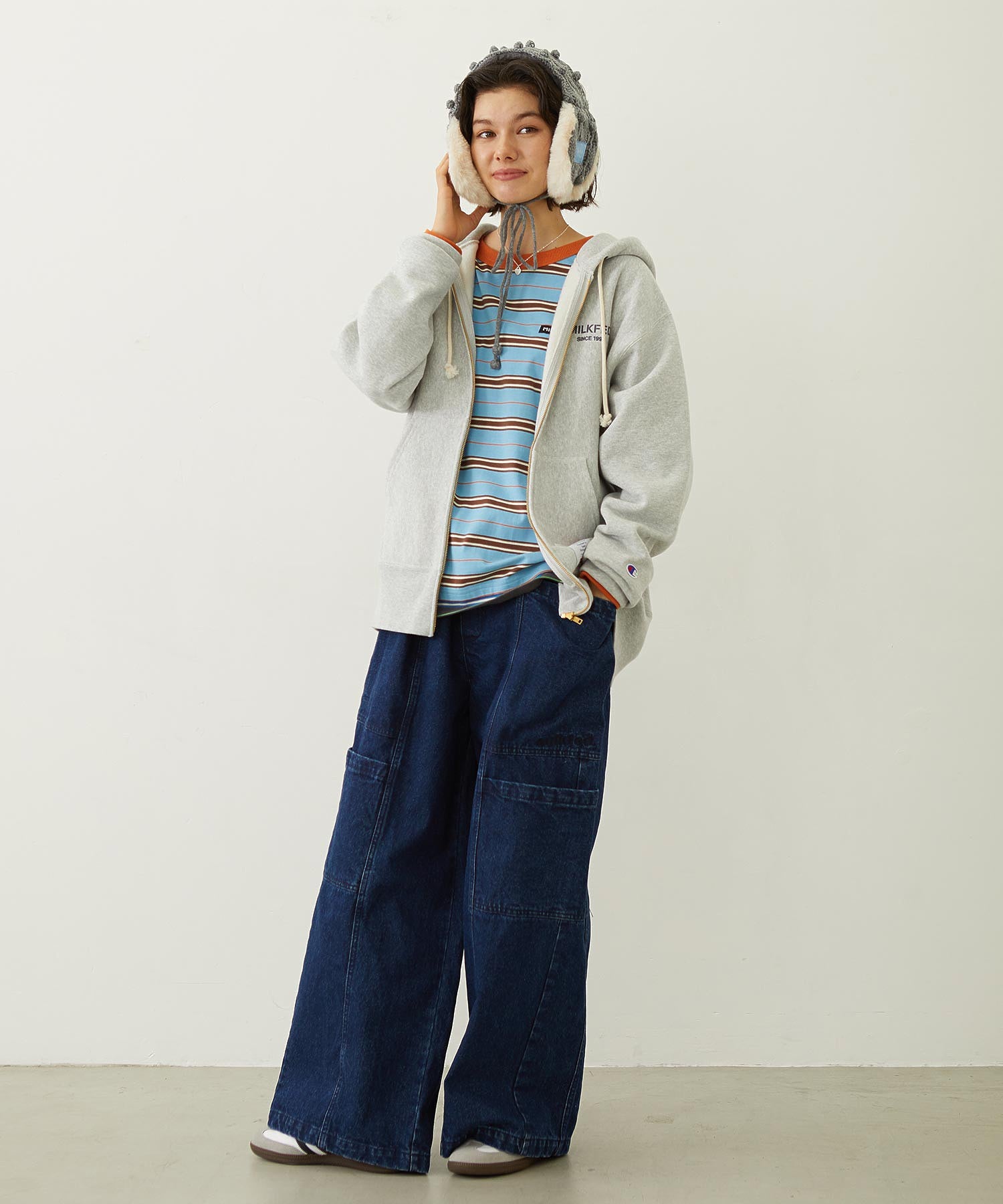 MILKFED. × CHAMPION SWEAT ZIP HOODIE