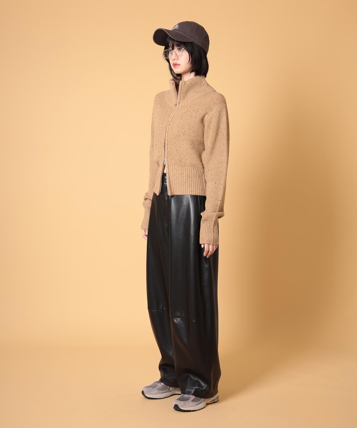 ネップジップアップセーター