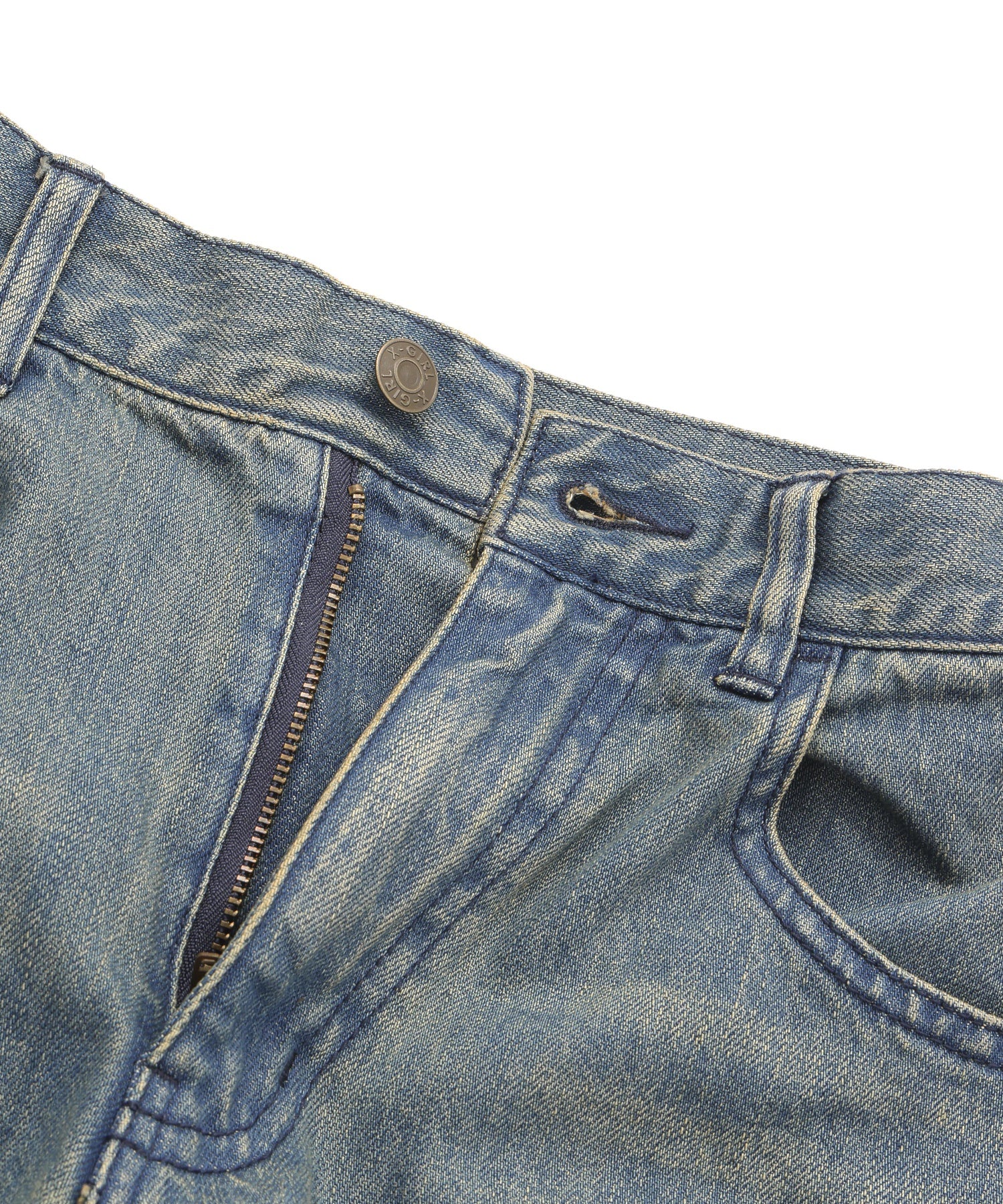 LOGO POCKET LOOSE DENIM PANTS