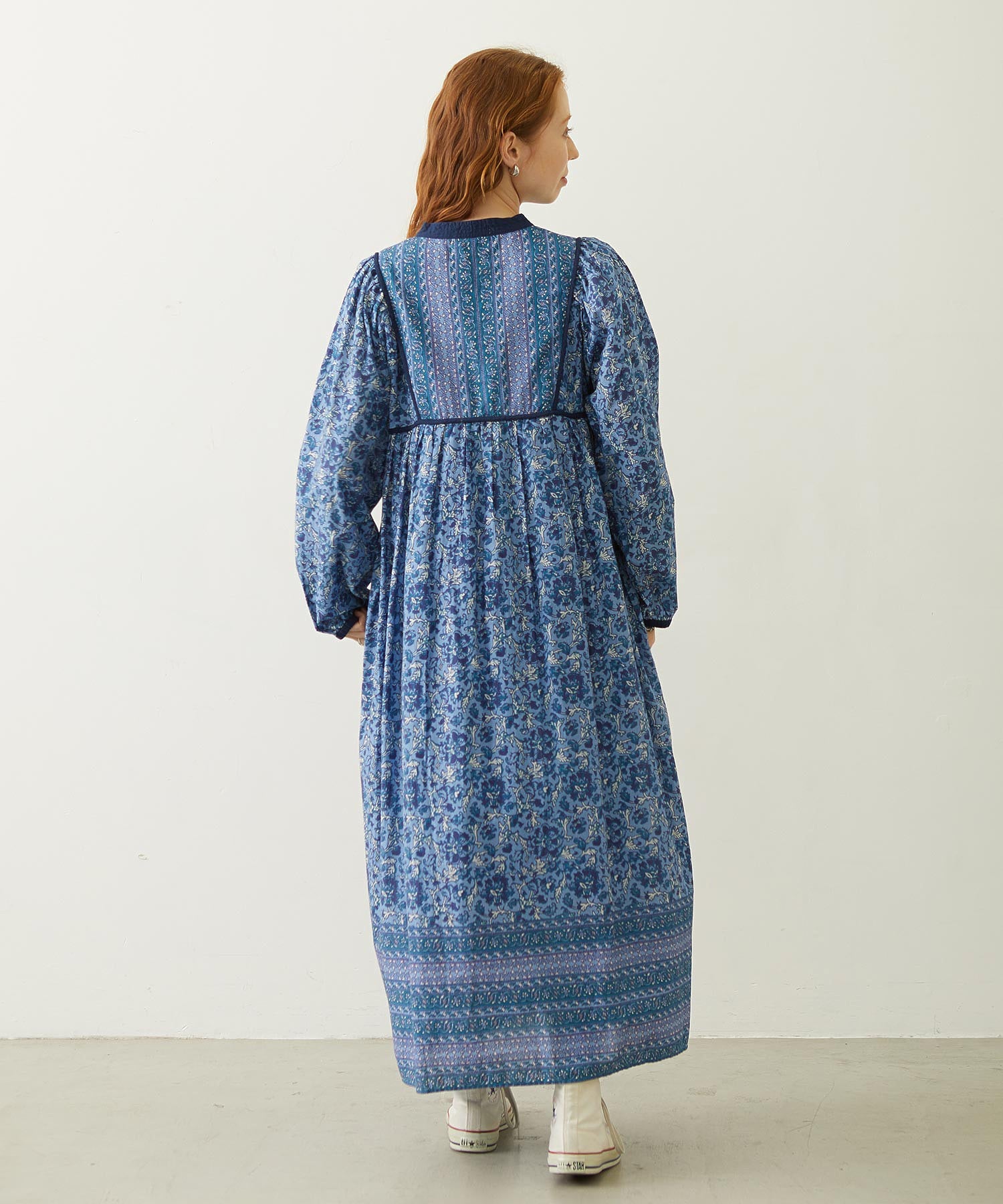 PRINTED TASSEL TIE DRESS