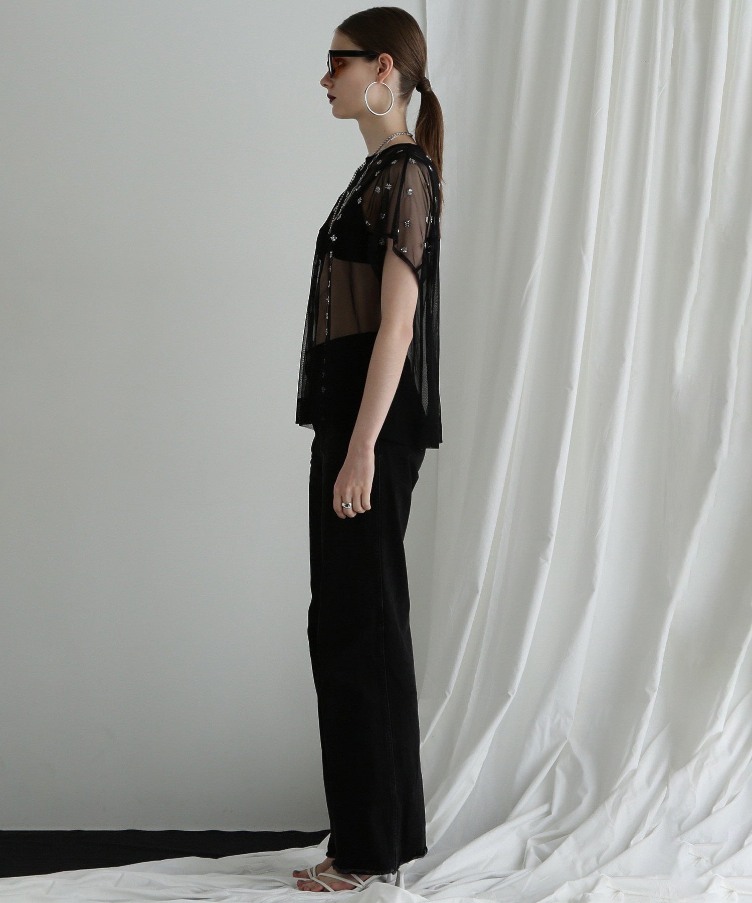 チュールシアーブラウス