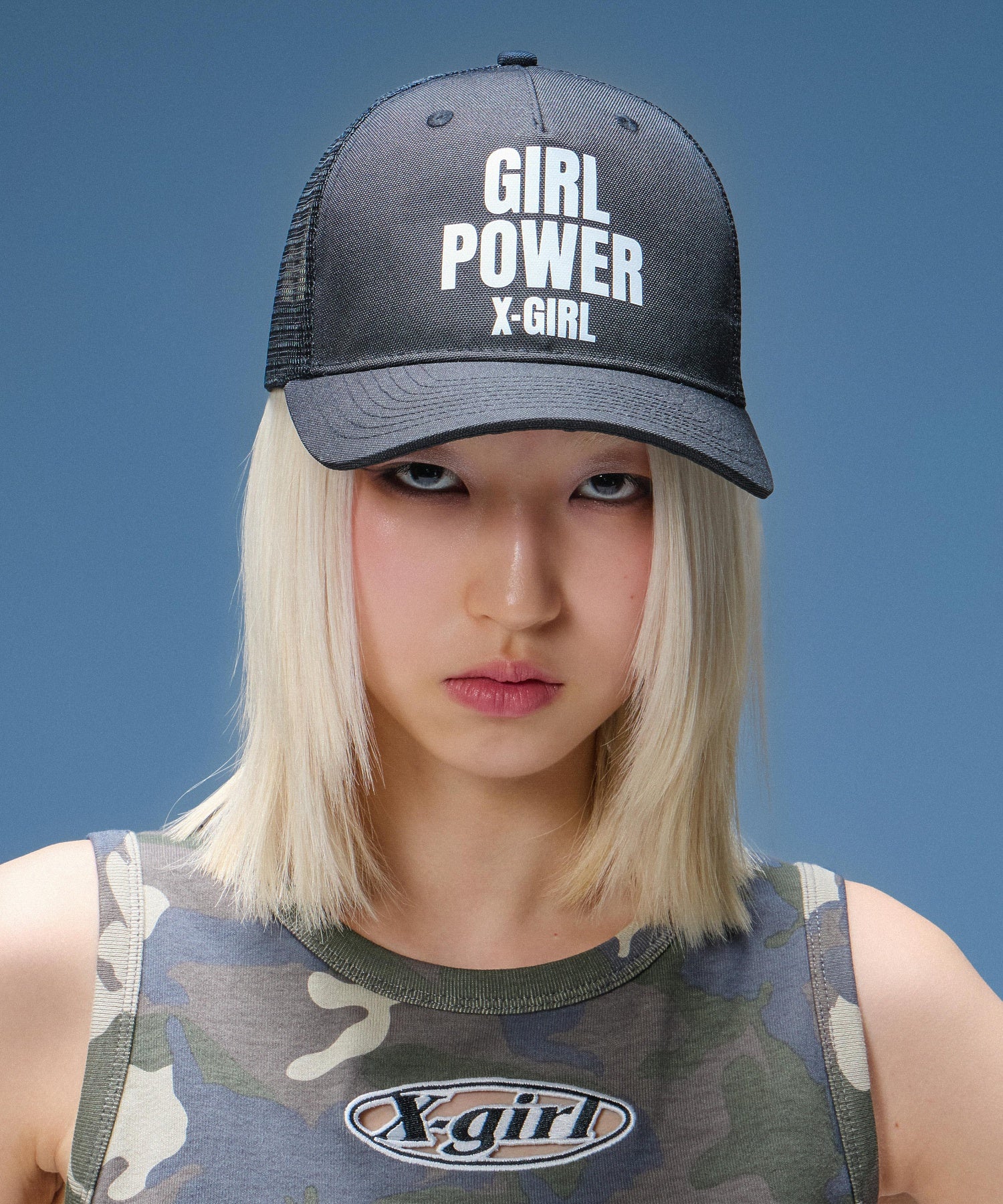 GIRL POWER LOGO TRUCKER CAP