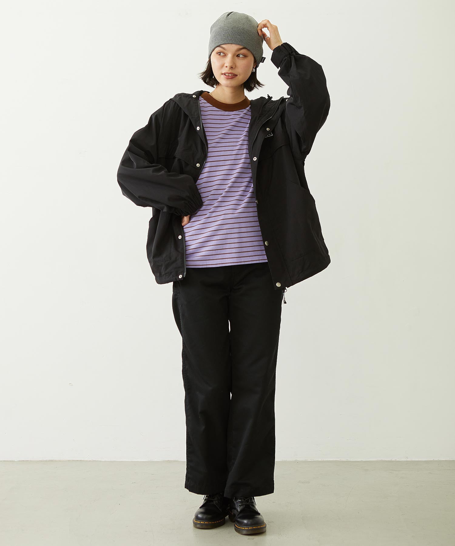 STRIPED L/S TOP