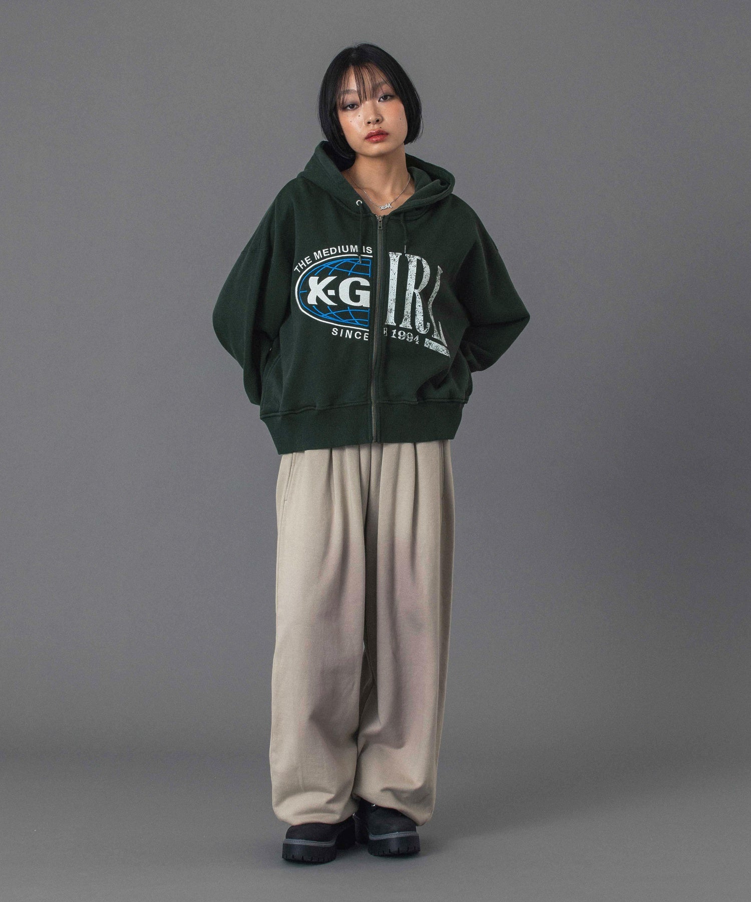 SPRAY PRINT BALLOON SWEAT PANTS