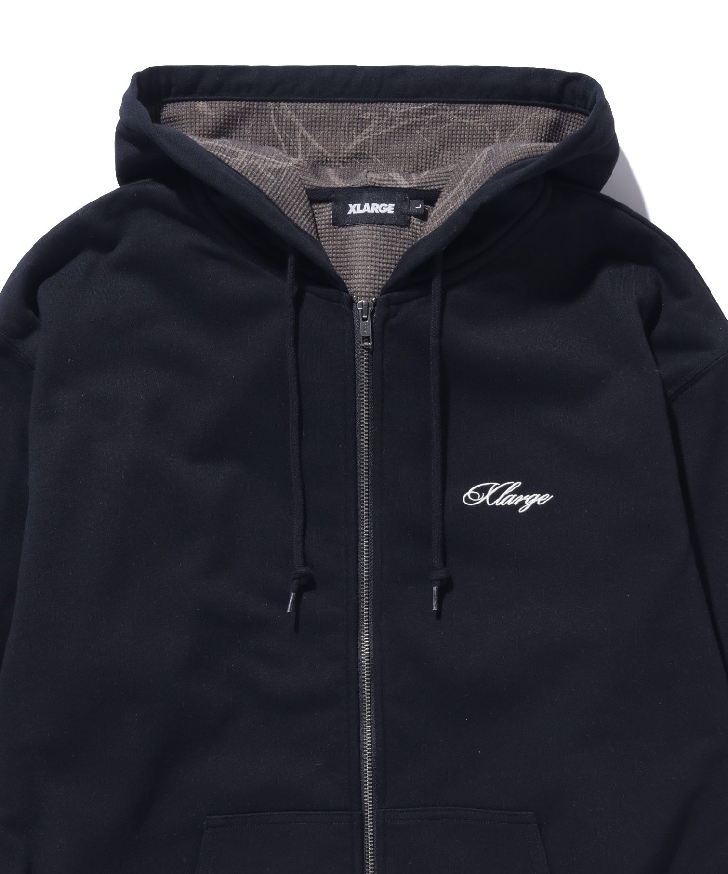 DOUBLE LAYERED ZIP HOODED SWEATSHIRT