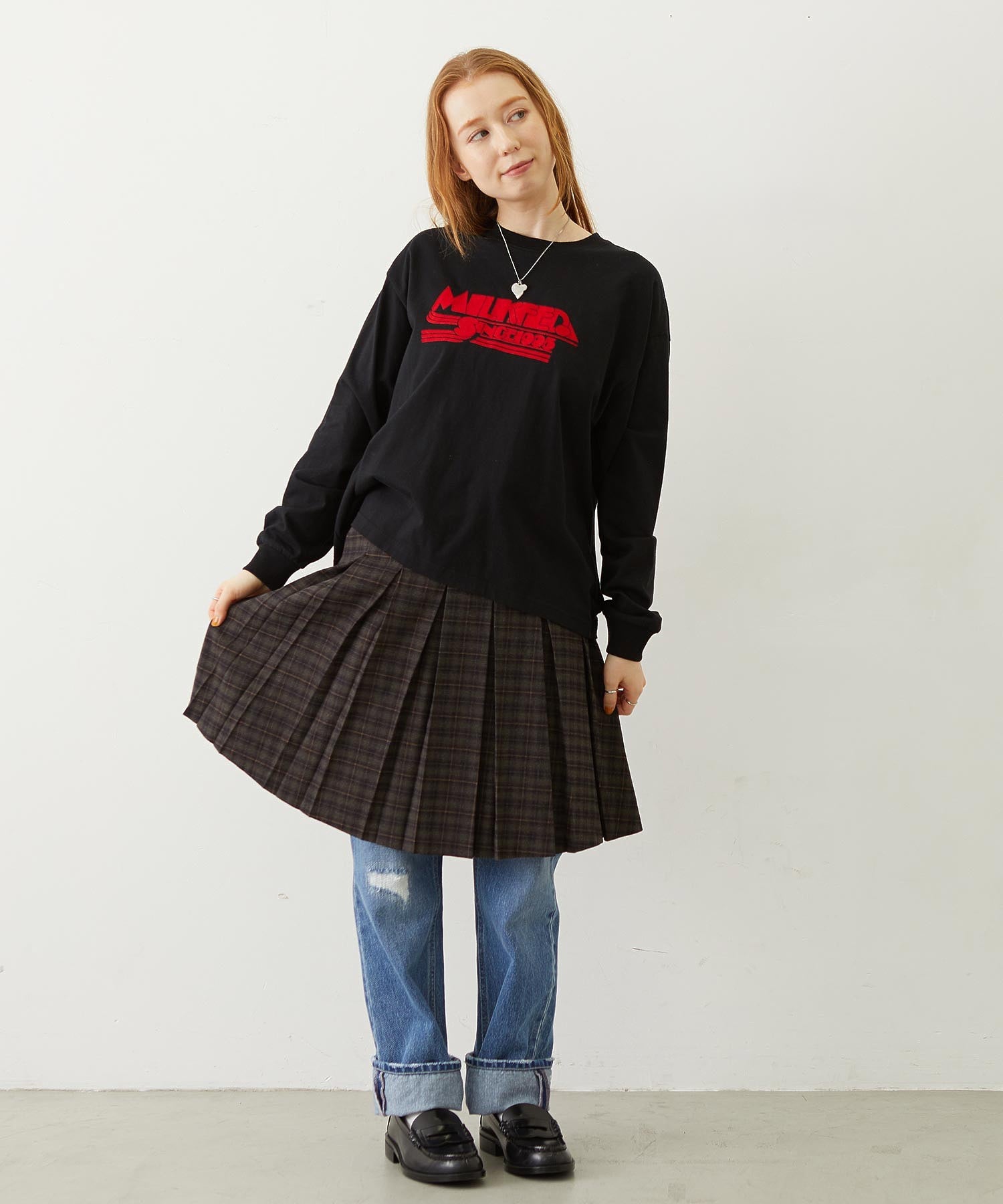 LOGO FLOCK PRINT L/S TEE