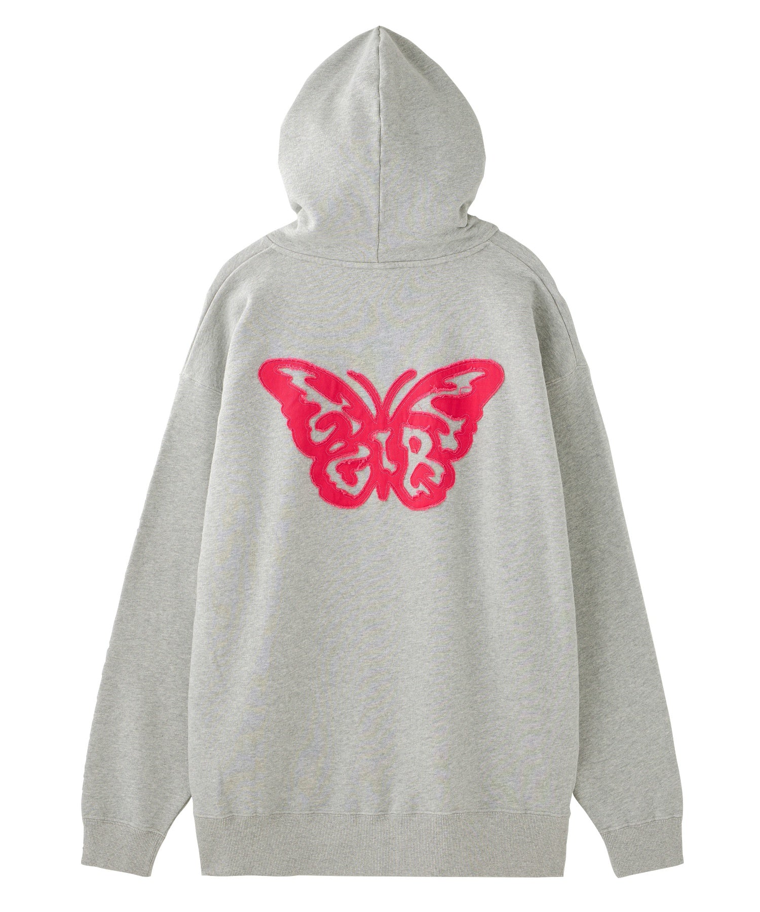 BUTTERFLY PATCH OVERSIZED SWEAT HOODIE