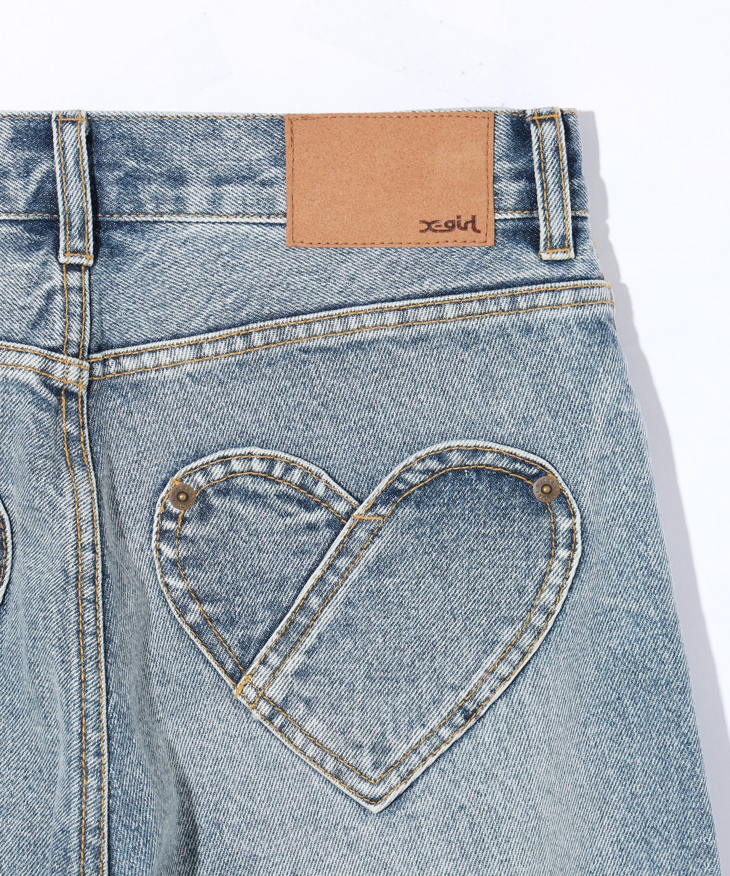 HEART POCKET DENIM PANTS