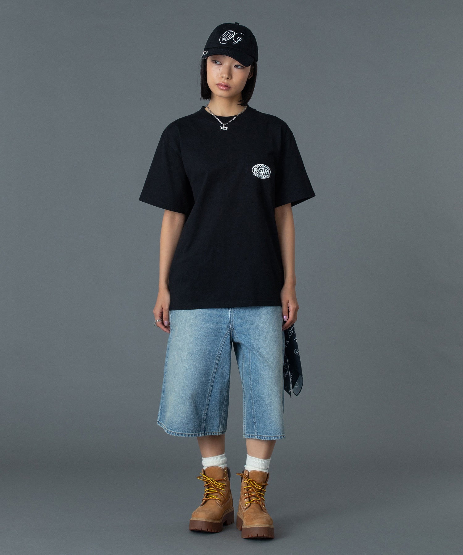 CHECKER OVAL LOGO POCKET S/S TEE