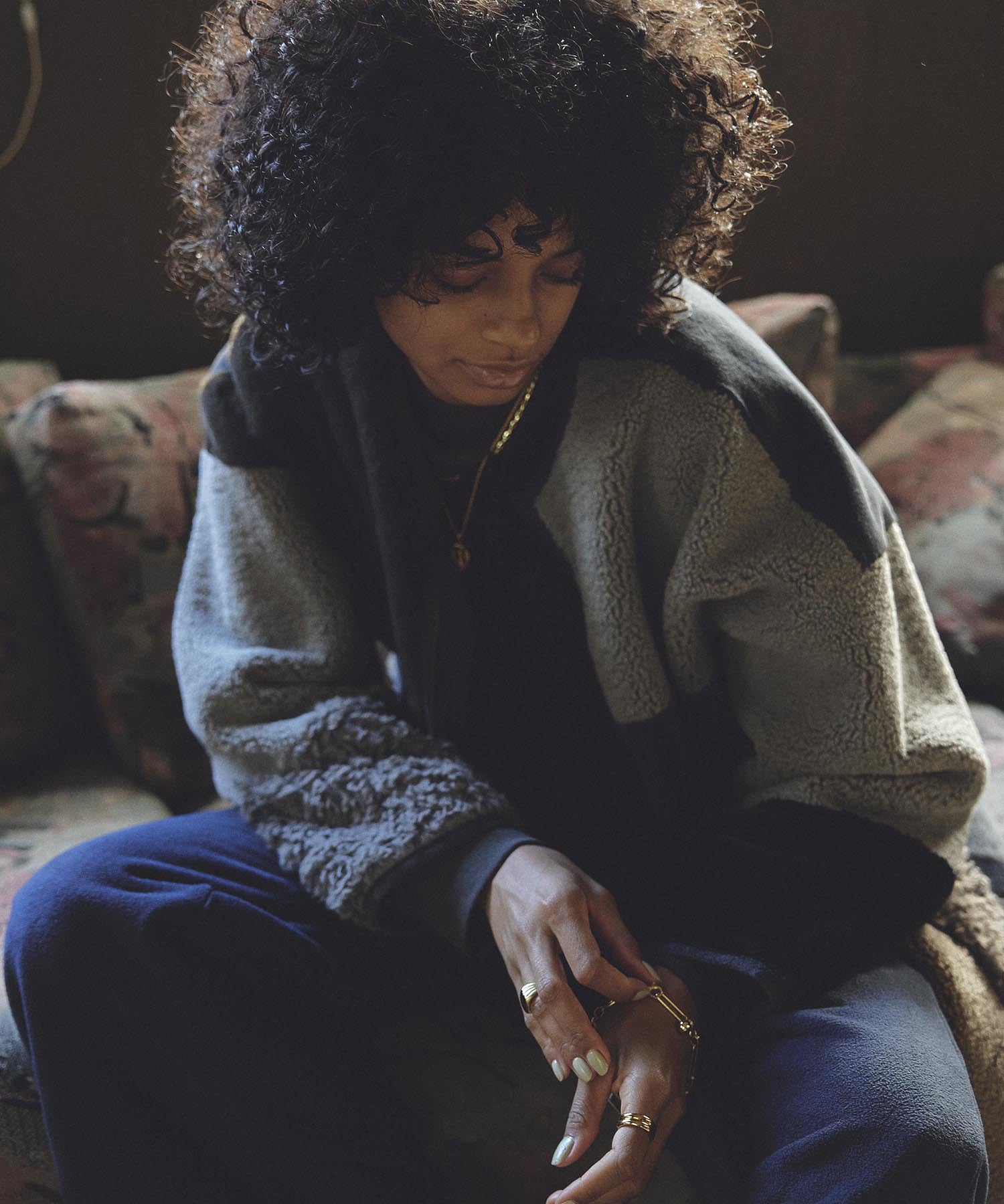 PATCHWORK FAUXFUR COAT