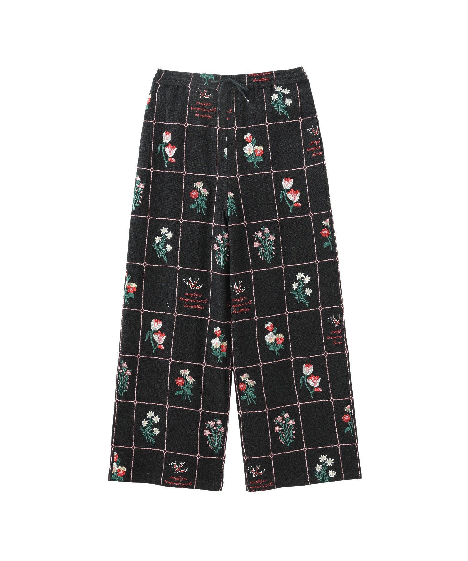 mag.by c/FLOWER EMBROIDERY PANTS