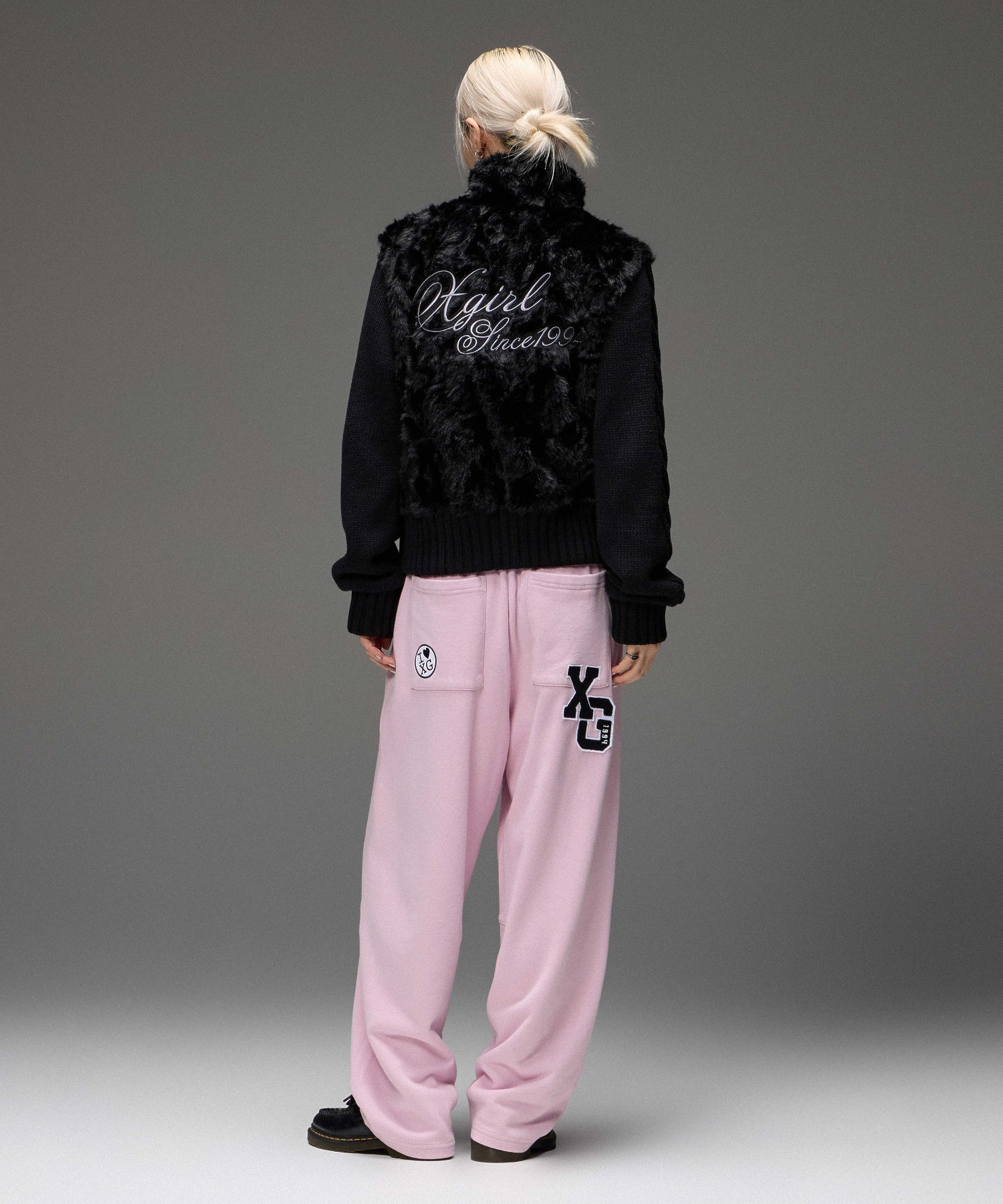 FAUX FUR AND KNIT JACKET
