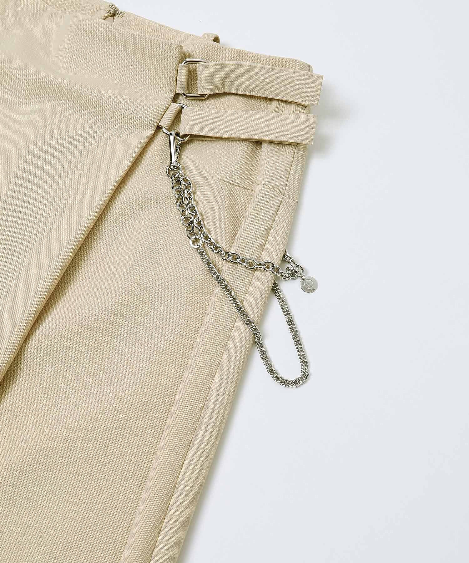 THE OPEN PRODUCT/ザオープンプロダクト/ DETACHABLE CHAIN WRAP SKIRT GTO221SK001