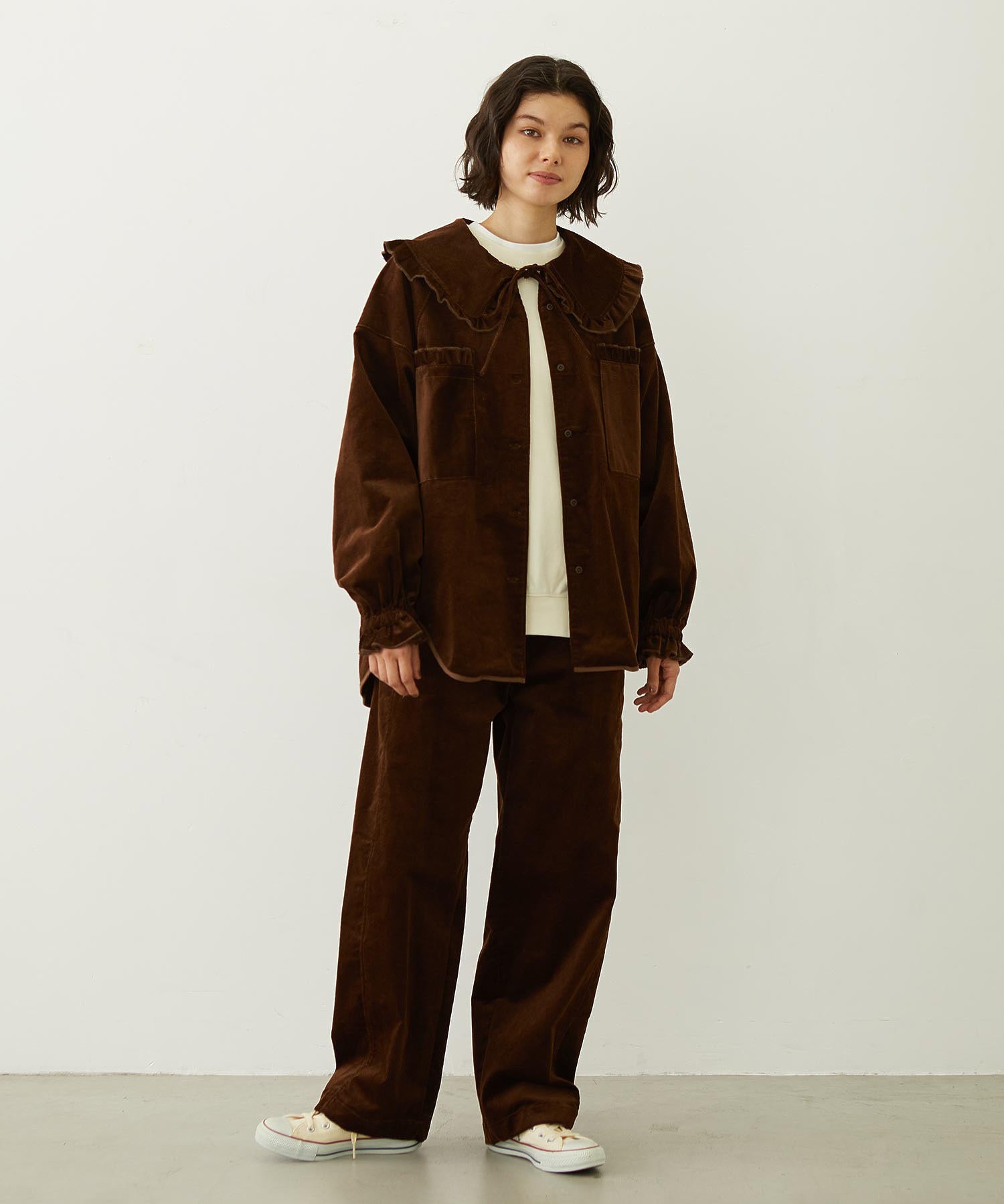 BIG COLLAR CORDUROY SHIRT