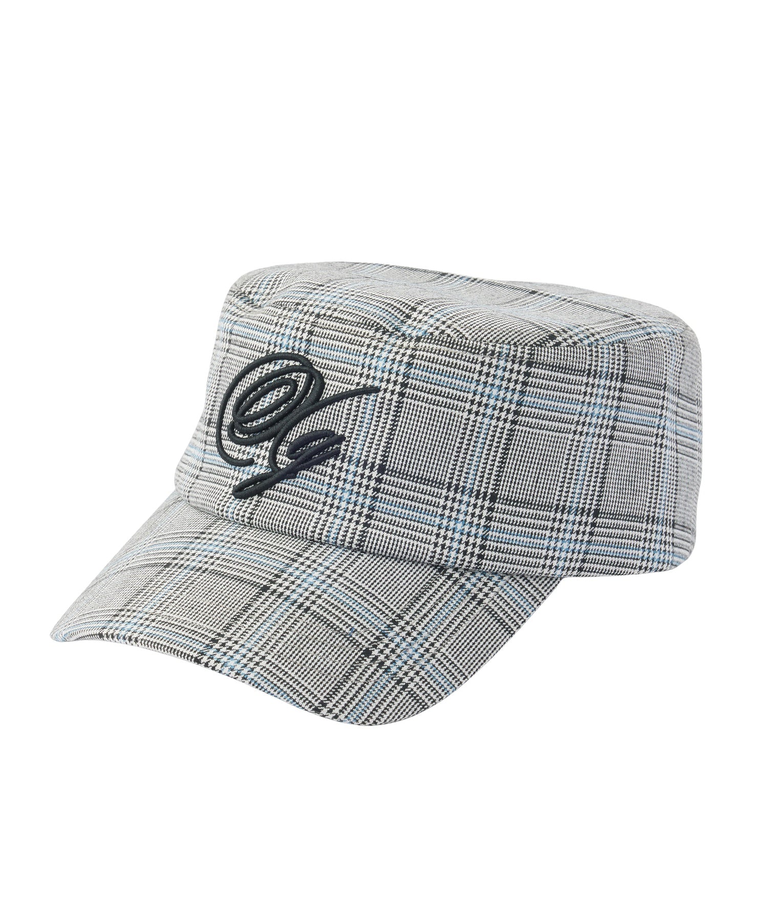 LOGO MARK EMBROIDERED FLAT BRIM CAP