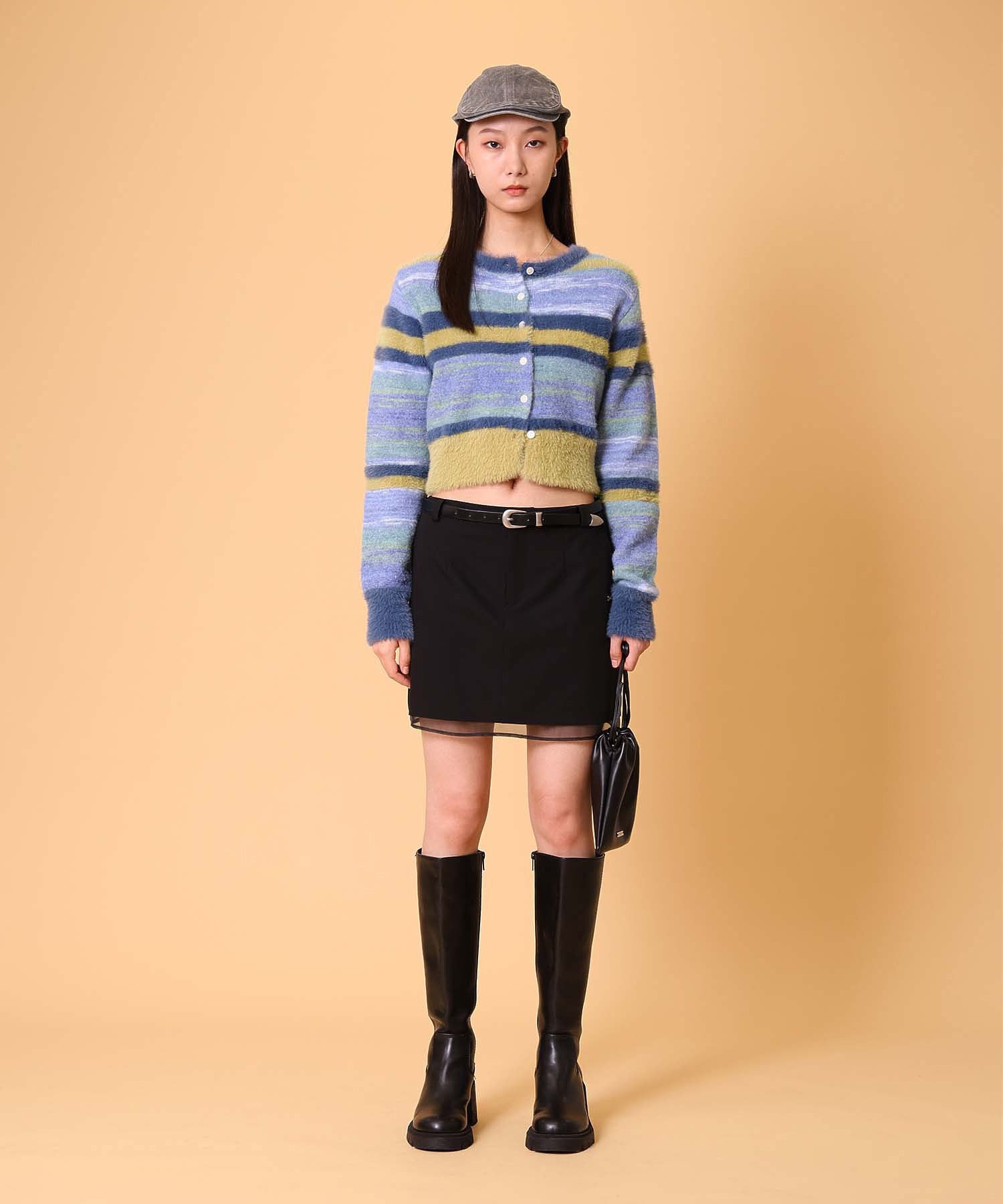 マルチボーダーシャギーカーディガン