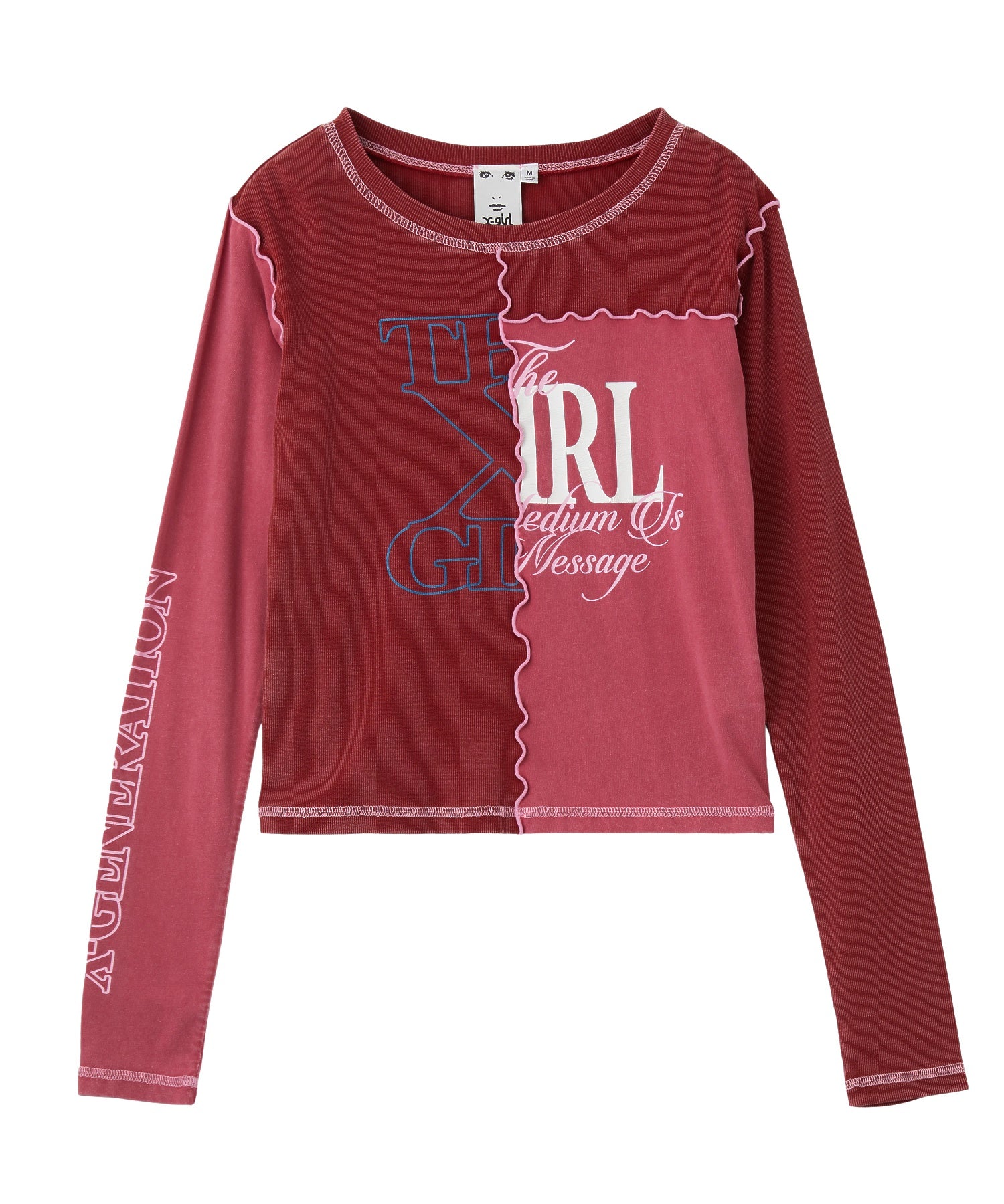 FADED REMAKE STYLE L/S COMPACT TOP