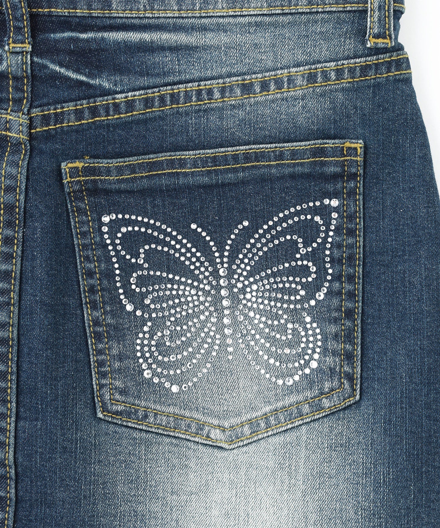 BUTTERFLY POCKET DENIM MINI SKIRT