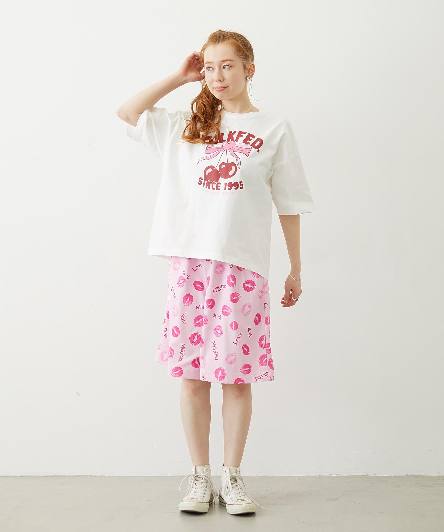 CHERRY RIBBON WIDE S/S TEE