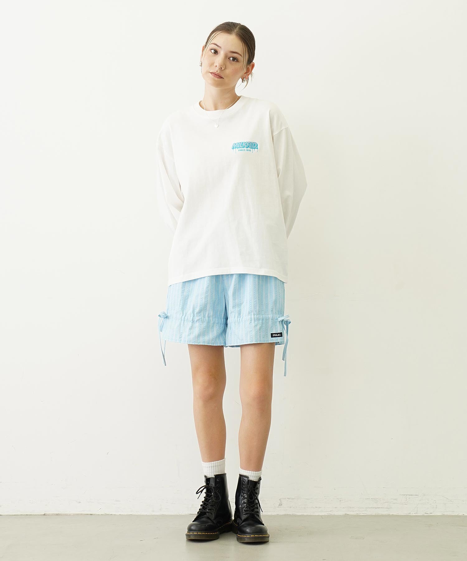 GLITTER MELT LOGO WIDE L/S TEE