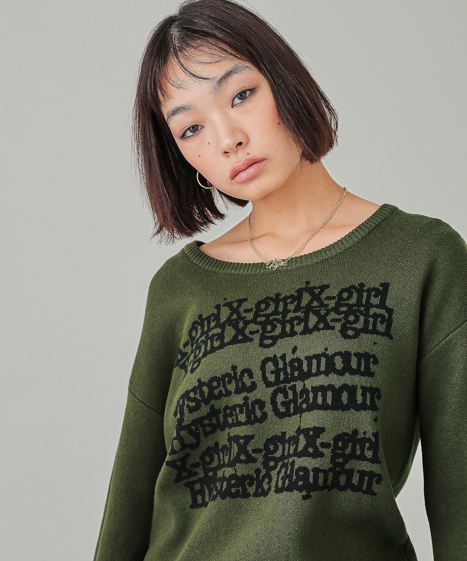 X-girl x HYSTERIC GLAMOUR KNIT TOP