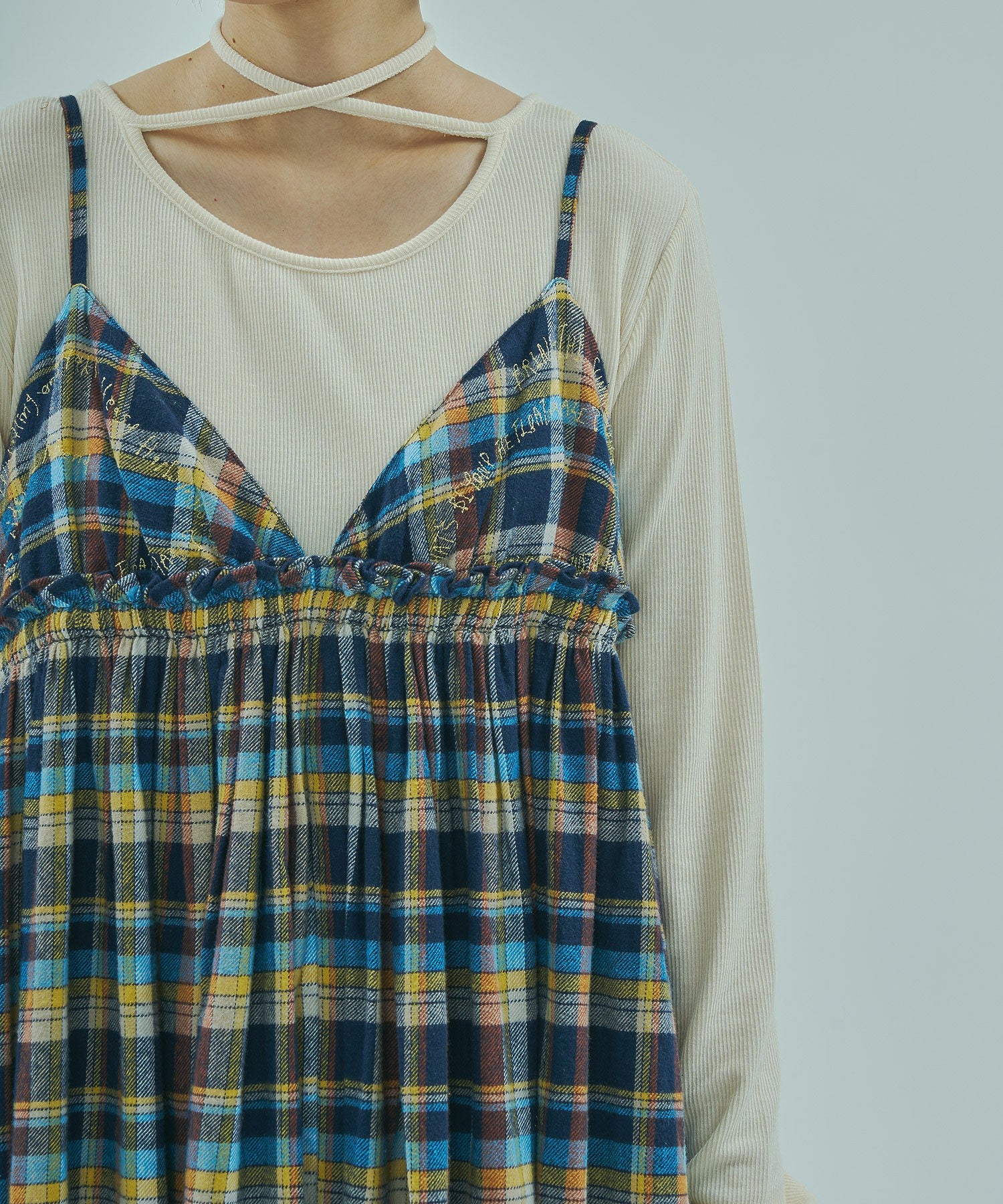 【ROSE BUD別注】INDIA IS BEUATIFUL/FLANNEL CAMISOLE DRESS