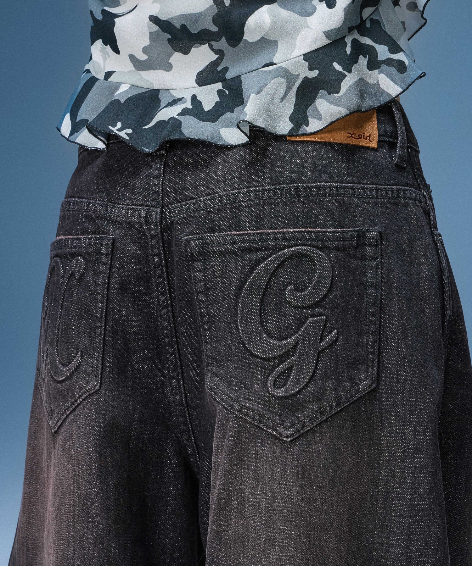 DISTRESSED BAGGY DENIM PANTS