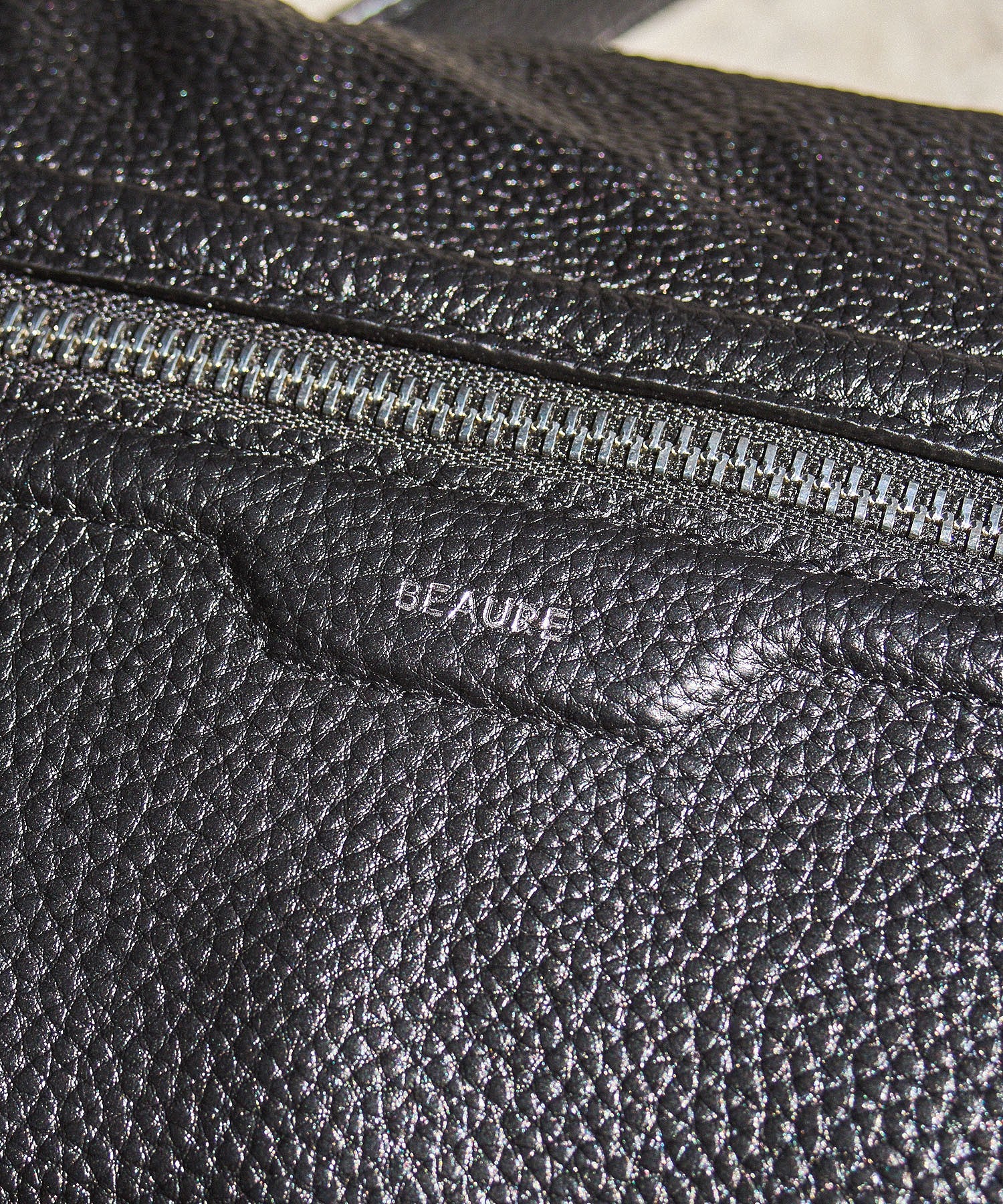 BEAURE/LEATHER BIG SHOULDER BAG