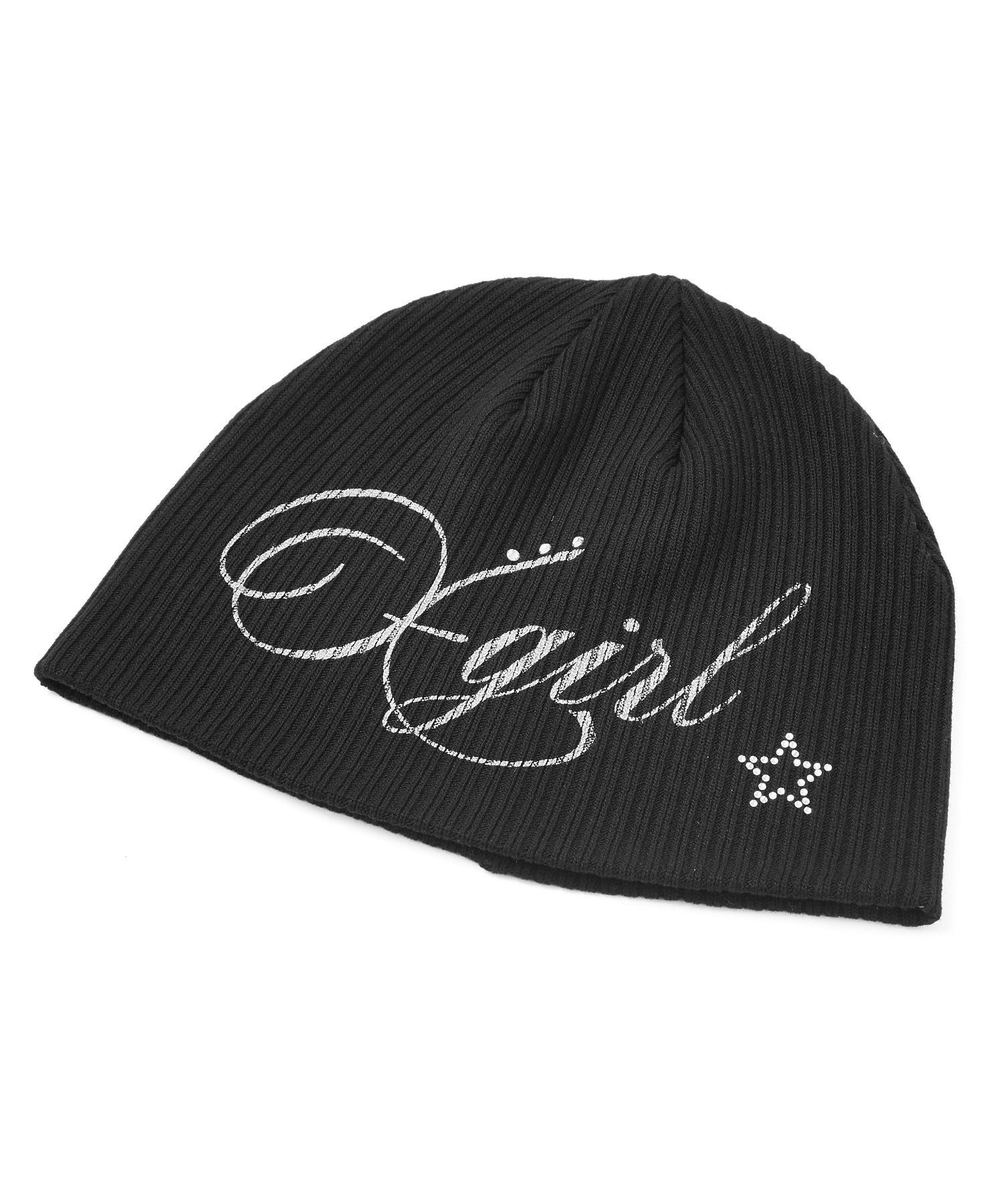 SPRAY LOGO AND STUDDED BEANIE