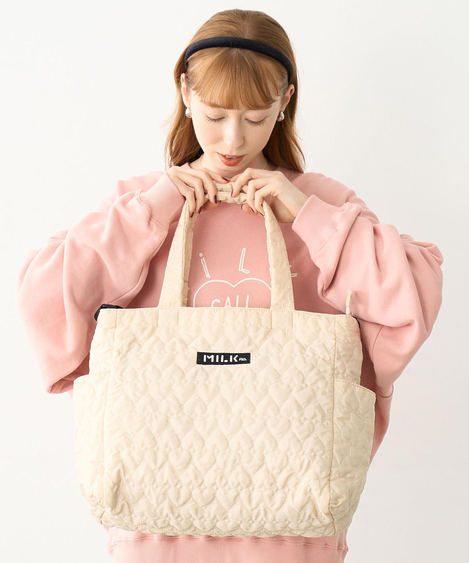 HEART QUILTED ２WAY TOTE