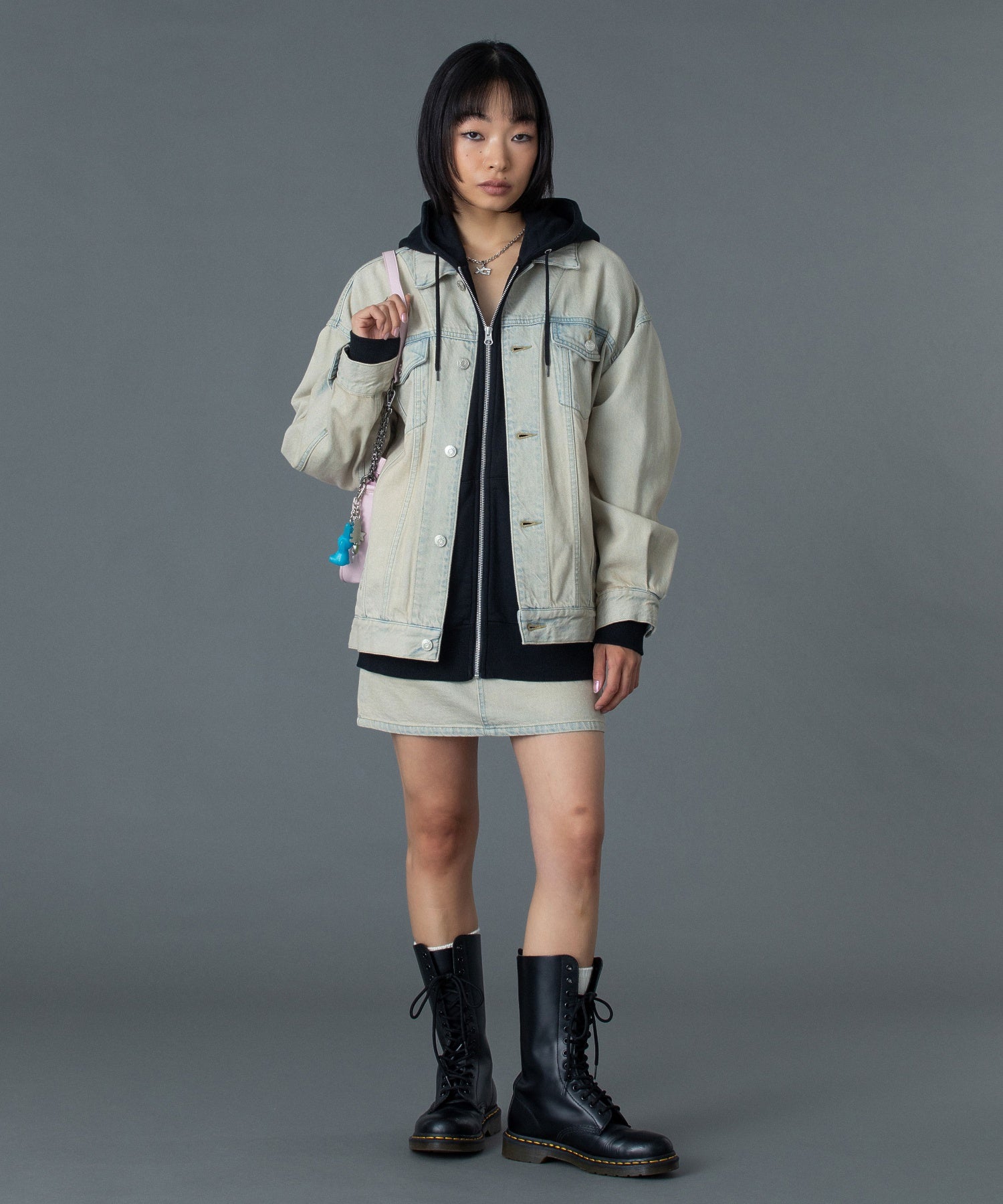 CURSIVE LOGO DENIM JACKET