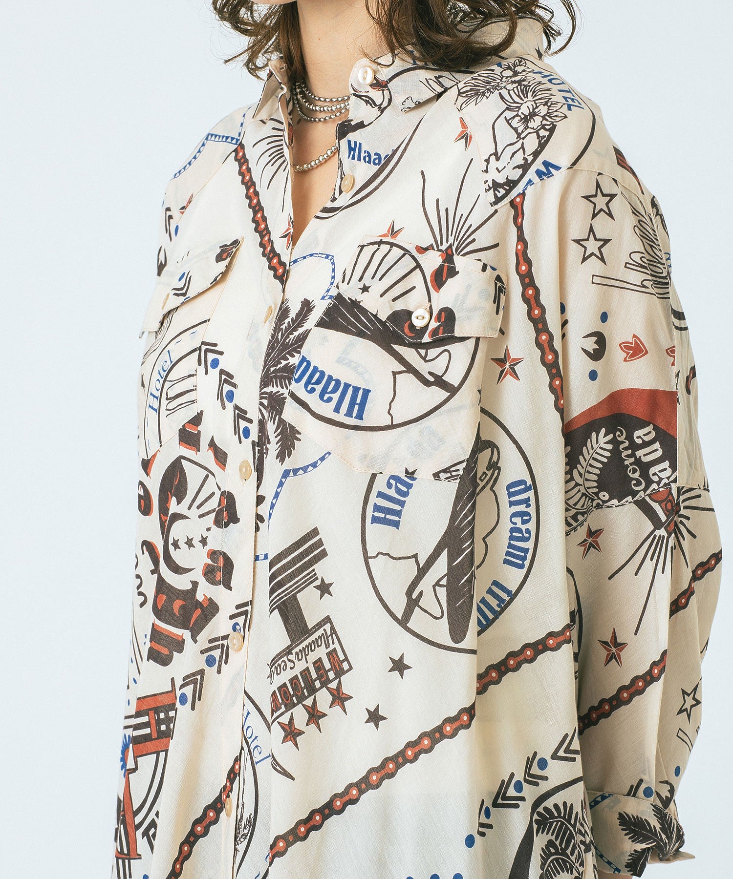 HLAADA for ROSE BUD/BANDANA BIAS SHIRT OP
