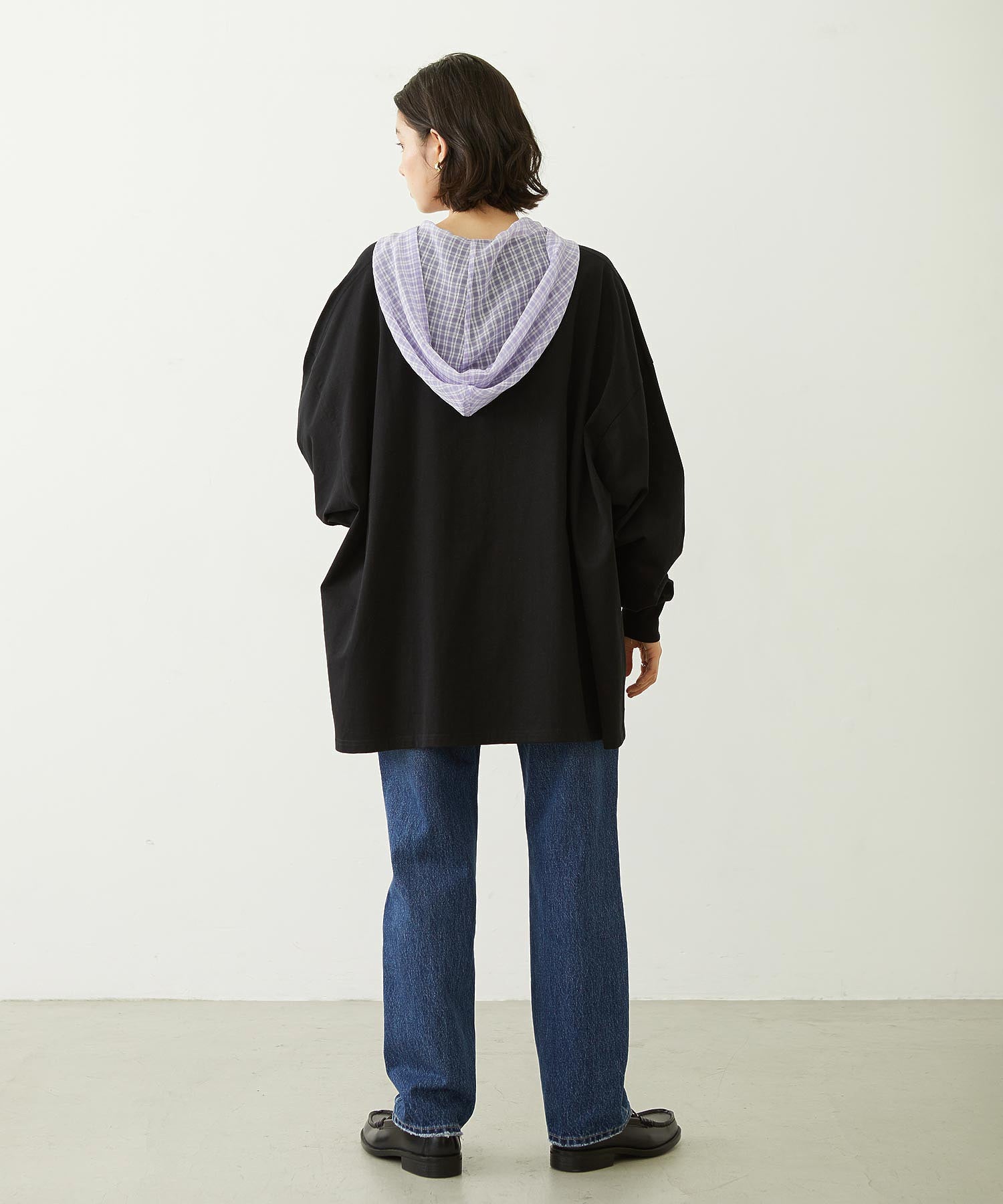 HENLEY NECK BIG L/S TOP
