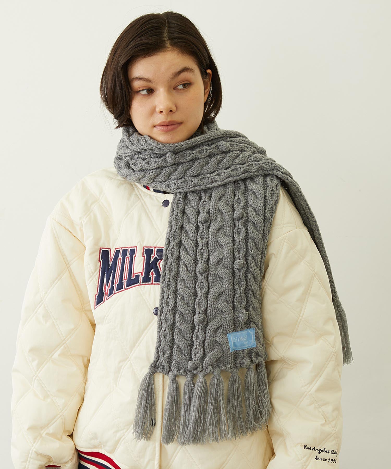 CABLE KNIT STOLE