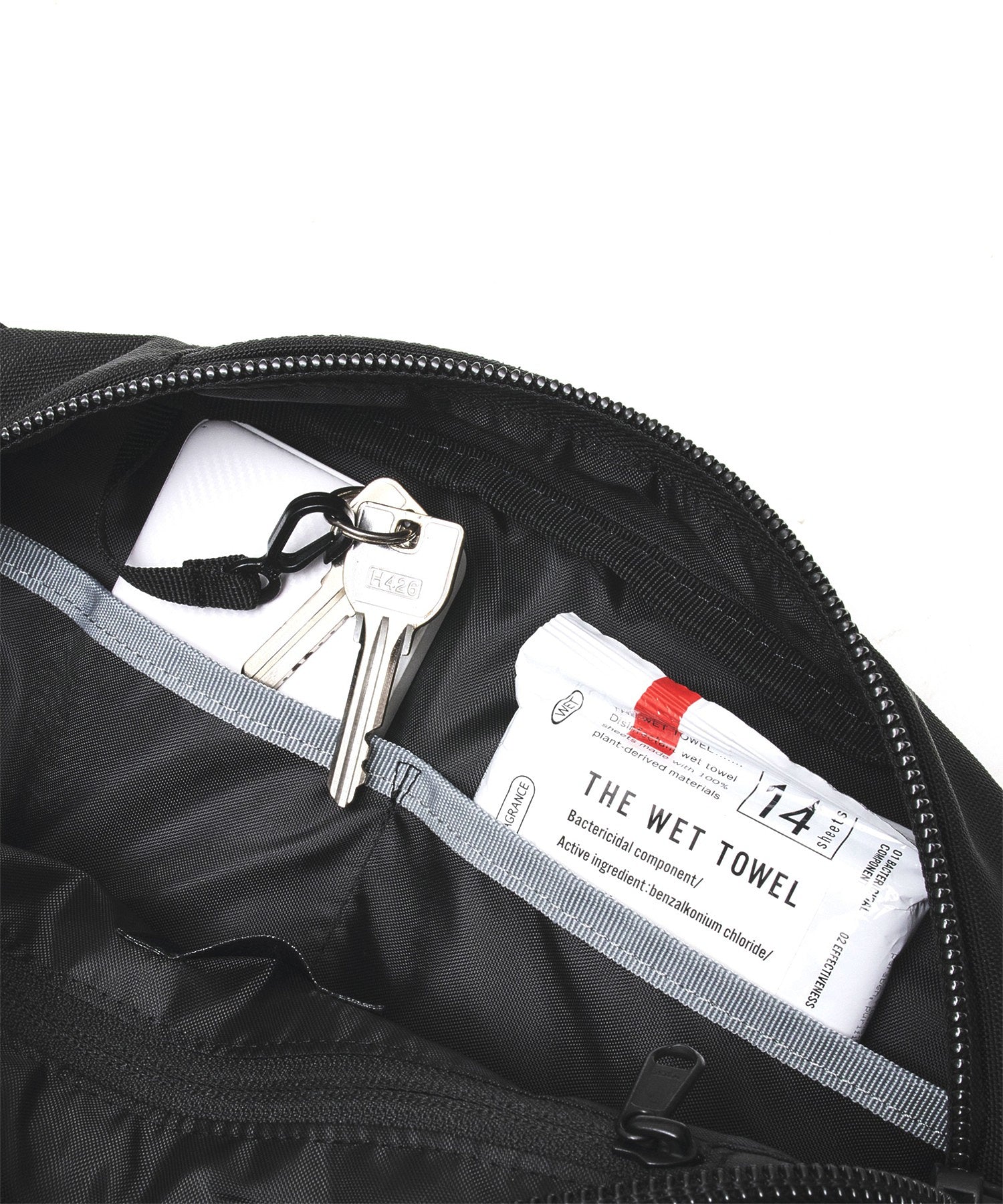 Grid Waist Bag - Black
