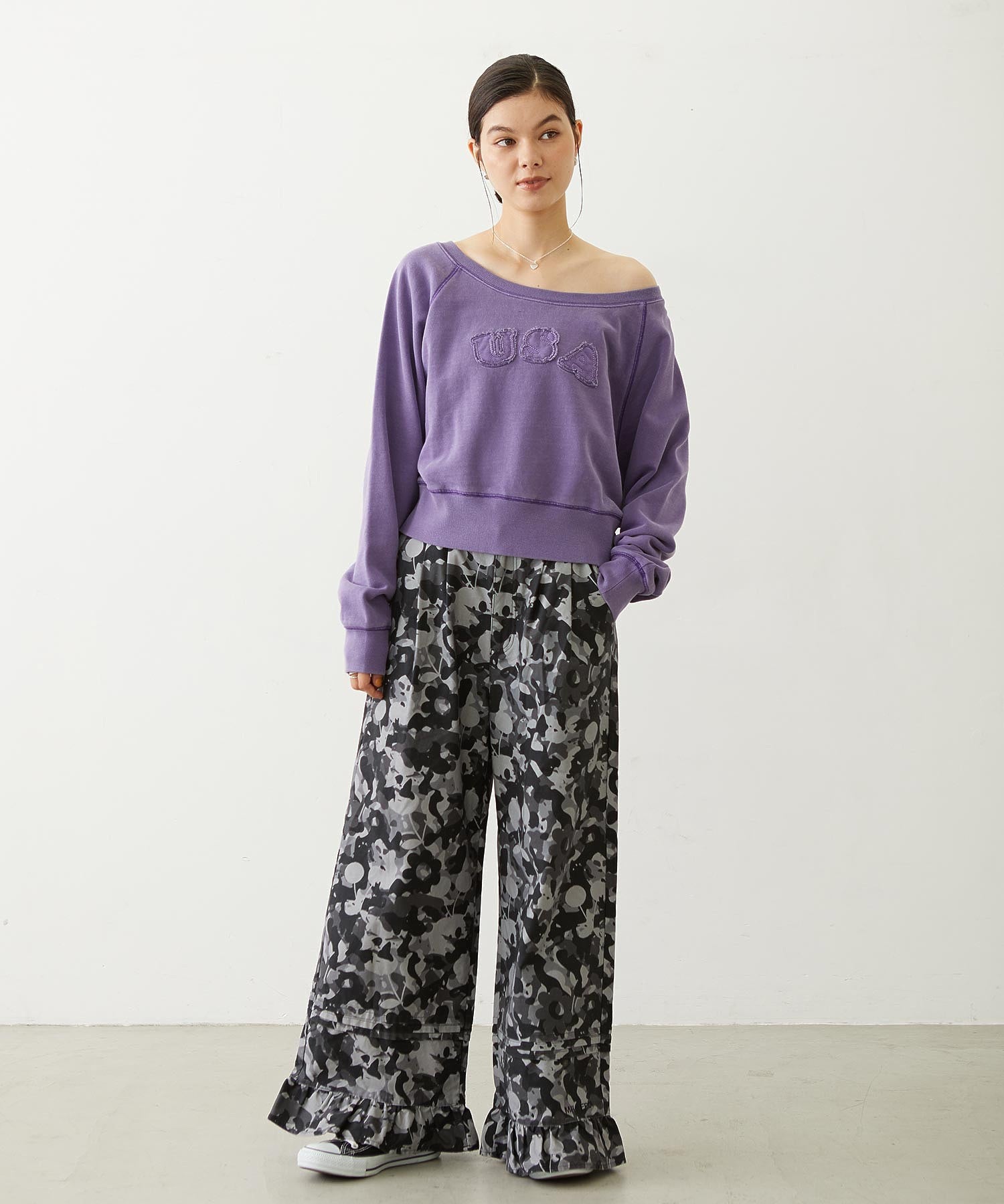 WASHED OFF SHOULDER TOP