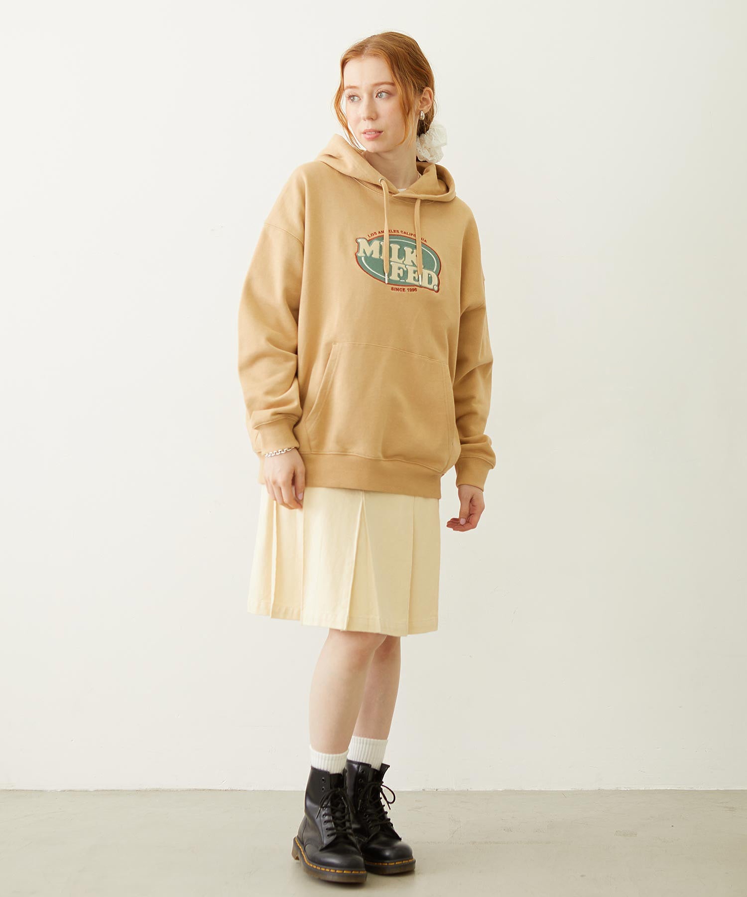 OVAL LOGO WIDE HOODIE SWEAT