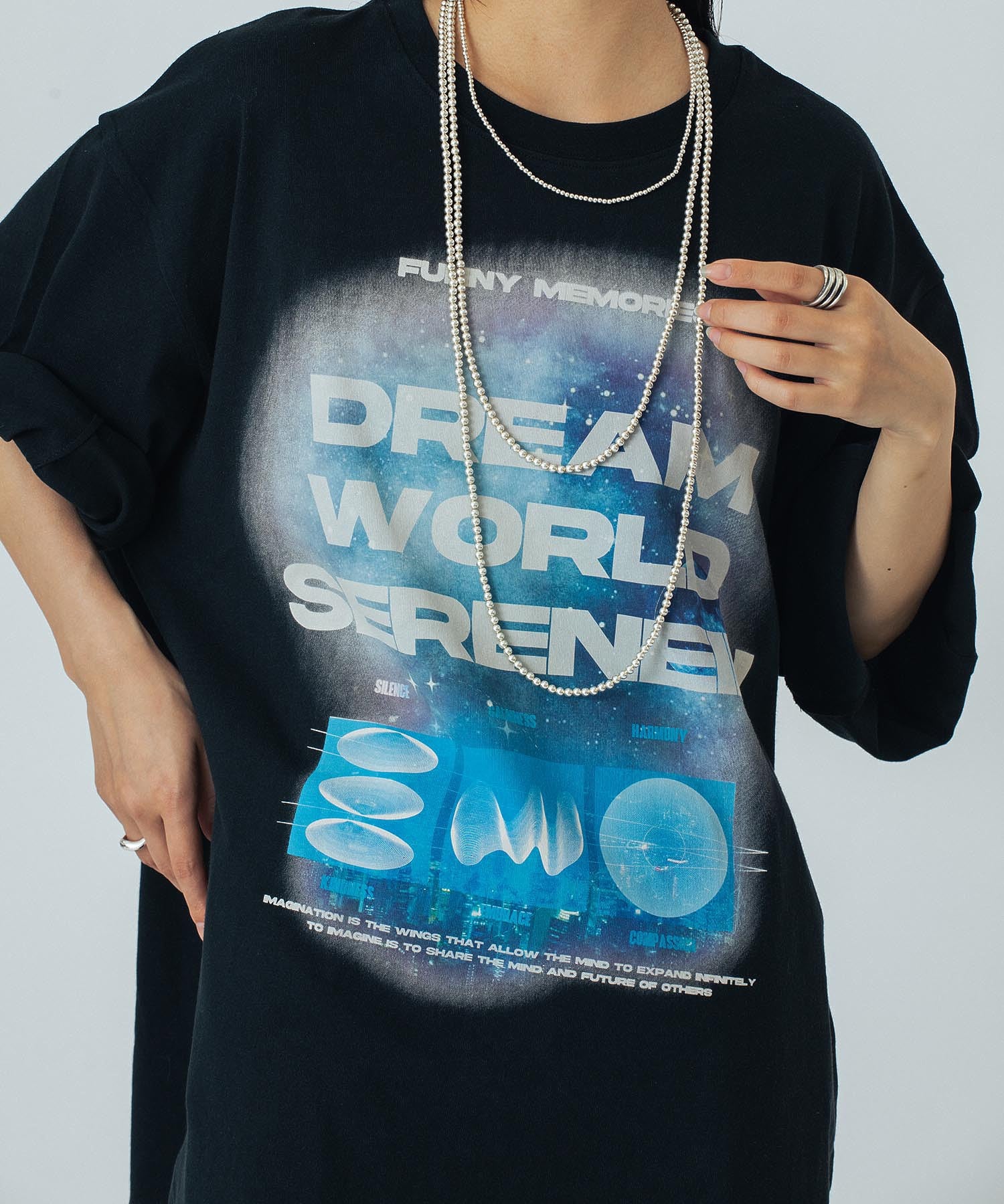 OKIRAKU×ROSEBUD/GRAPHIC BIG TEE