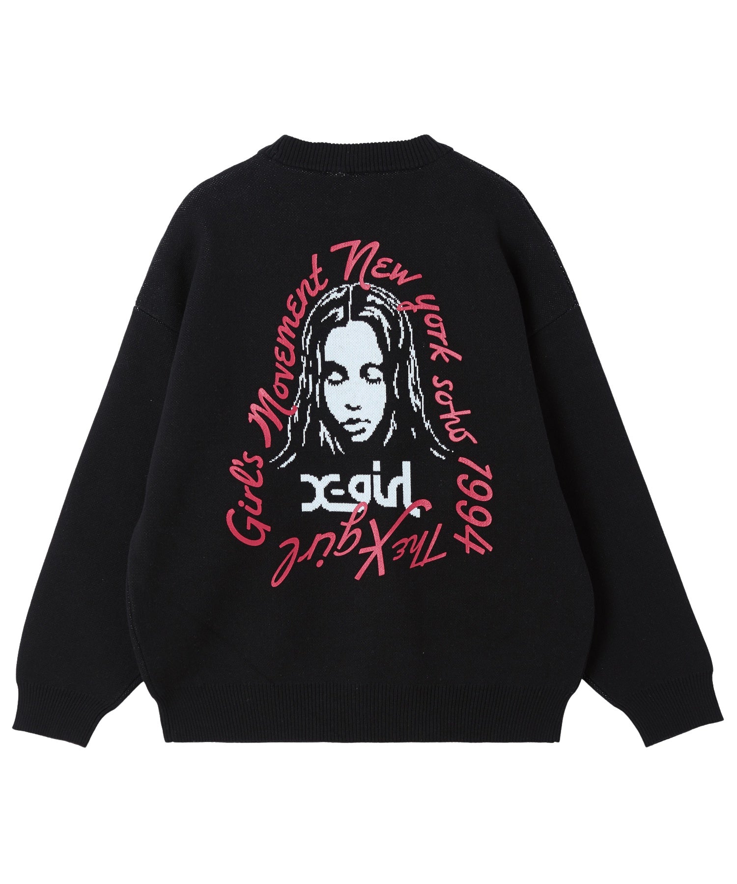 HAND DRAWN LOGO AND FACE KNIT TOP