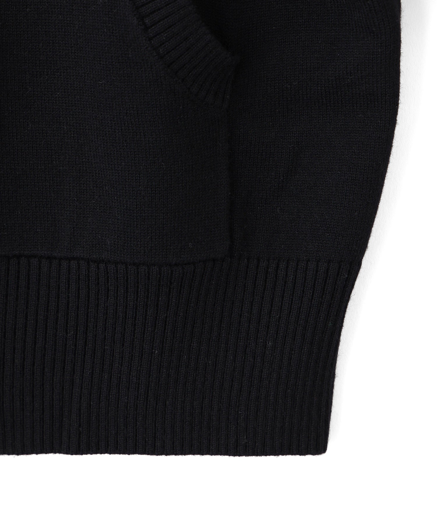 NUMBERING JACQUARD ZIP UP KNIT TOP