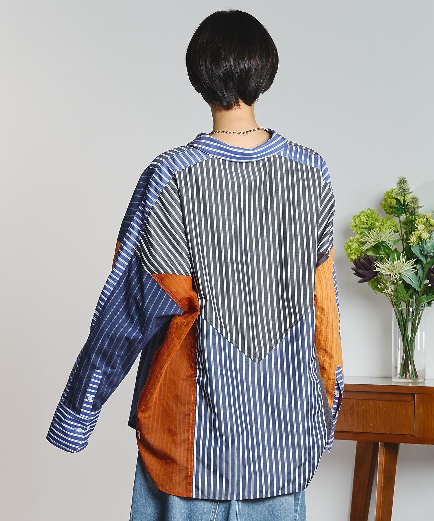 GENE HEAVENS/STRIPE PANEL SHIRT