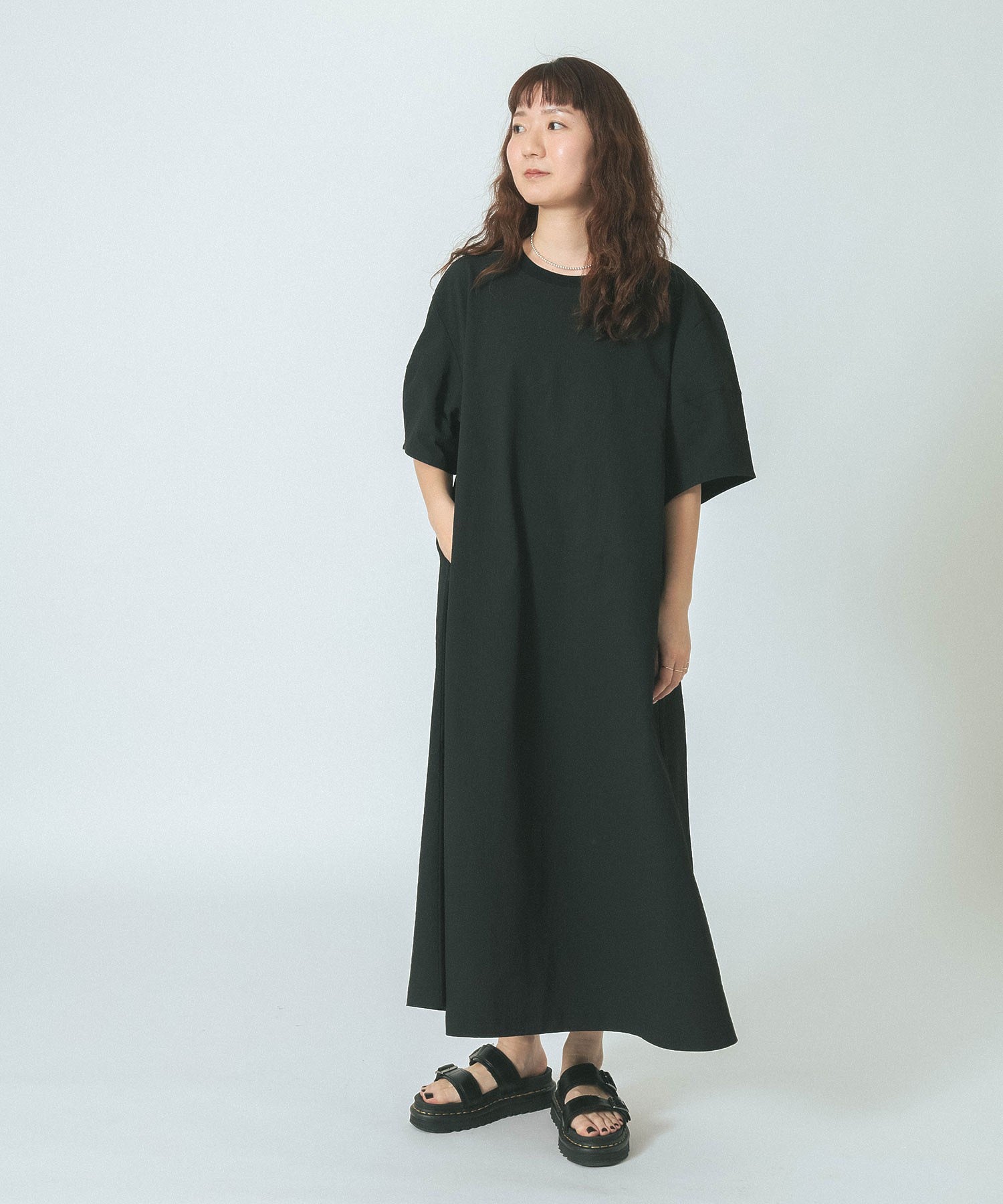 THOUSAND MILE×GENE HEAVENS/VOLUME SLEEVE SMOCK DRESS