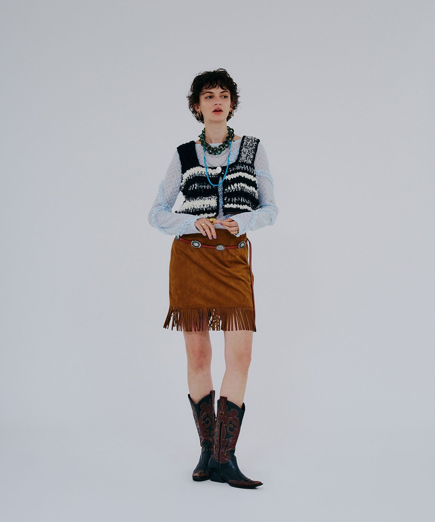AULENTTI/COW LEATER /NIQUEL BELT