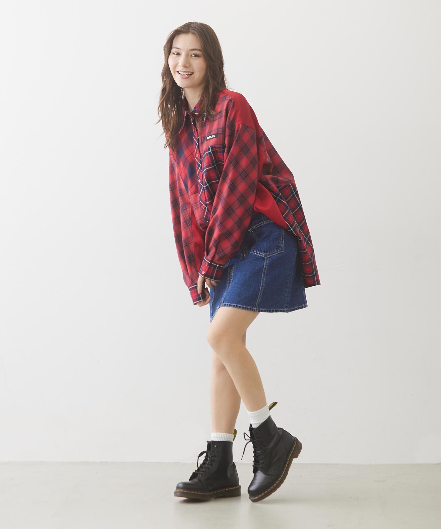 PLAID PATCHWORK SHIRT