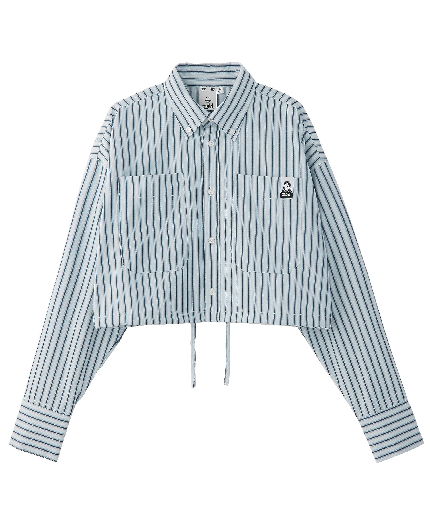 FACE LABEL CROPPED L/S SHIRT