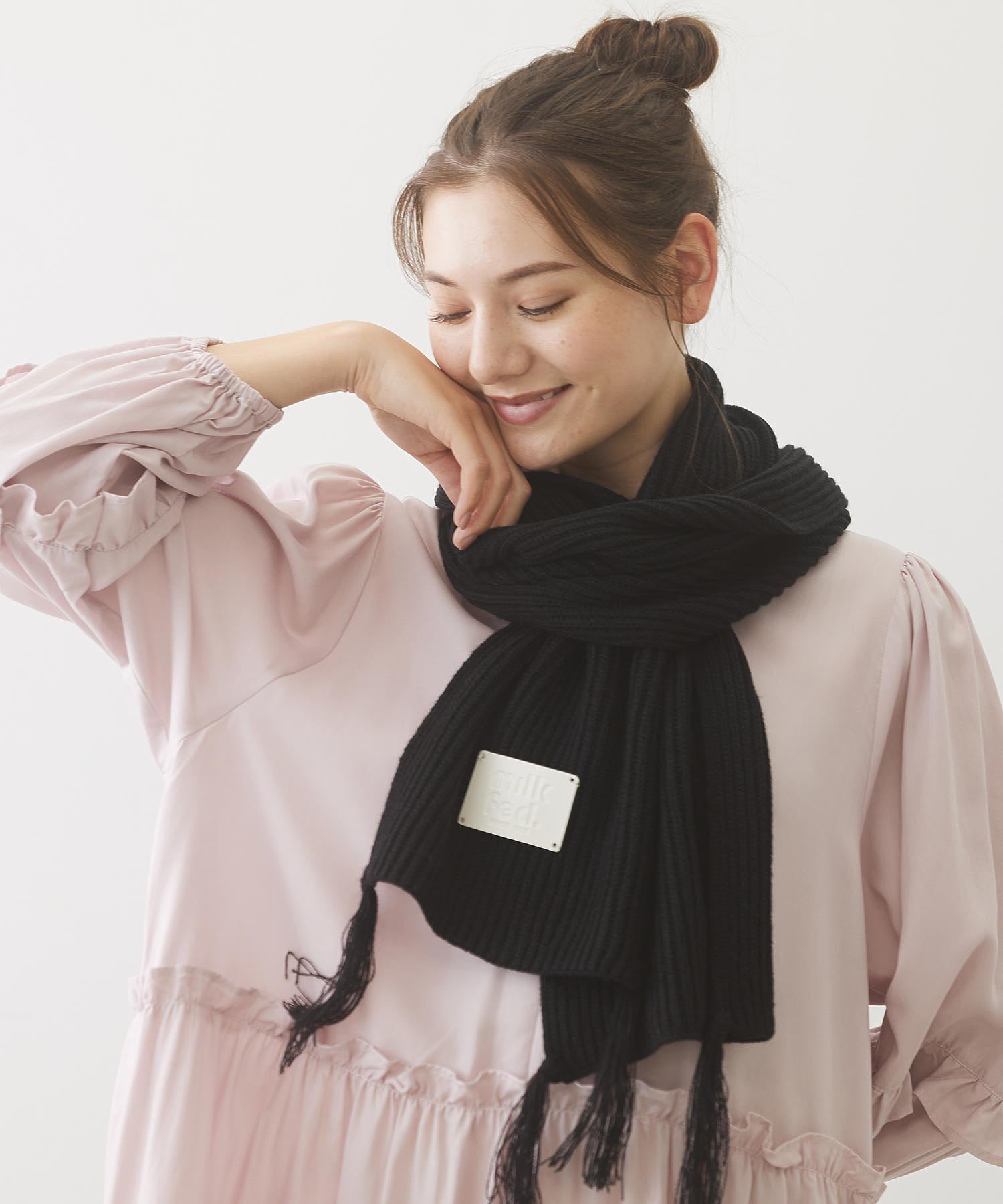 LOGO PATCH RIB SCARF