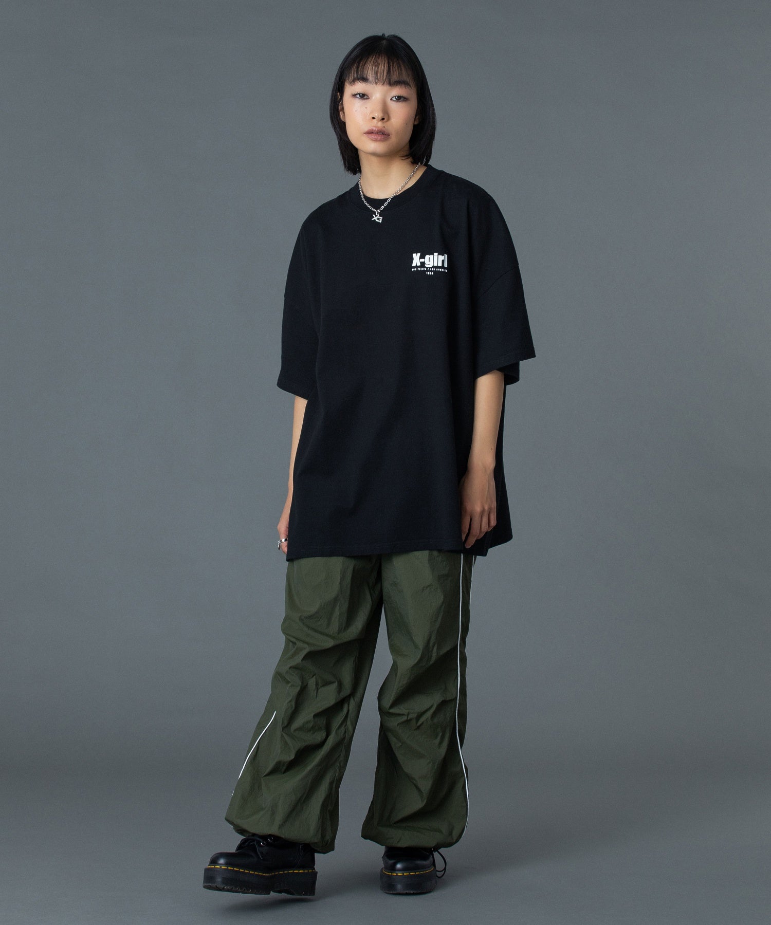 FACE LABEL TRACK PANTS