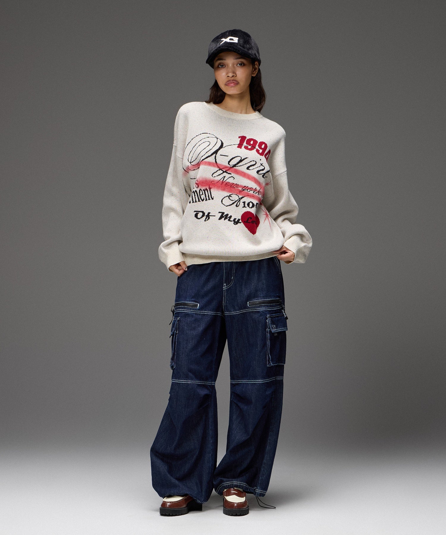 BICOLOR STITCH EASY CARGO PANTS