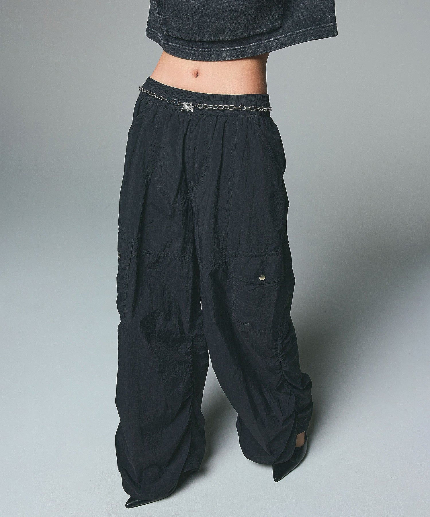 VOLUME HEM LOOSE EASY PANTS